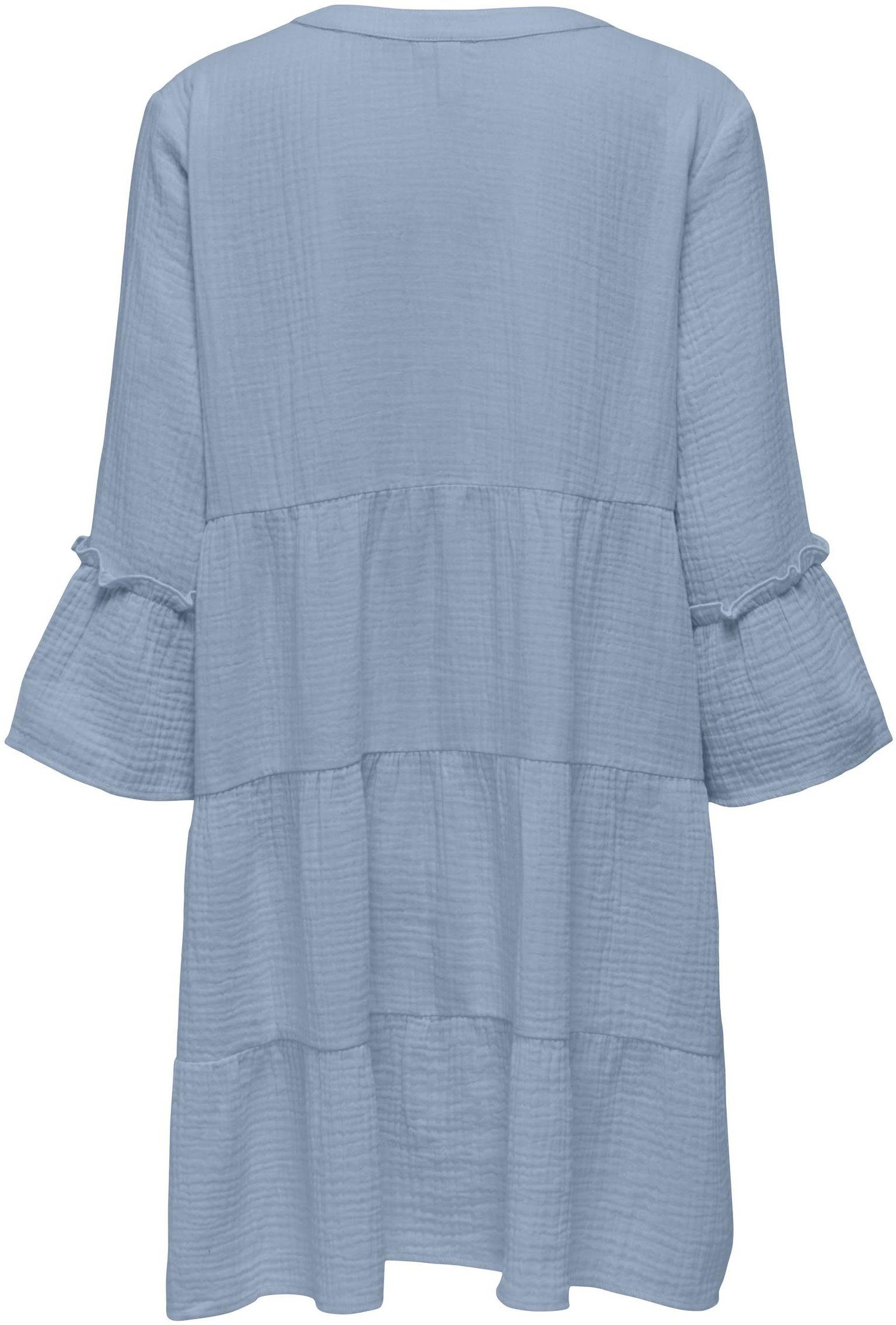 ONLTHYRA Volant WVN Tunikakleid Blizzard PEPLON Blue DRESS ONLY Tunika im NOOS mit Style