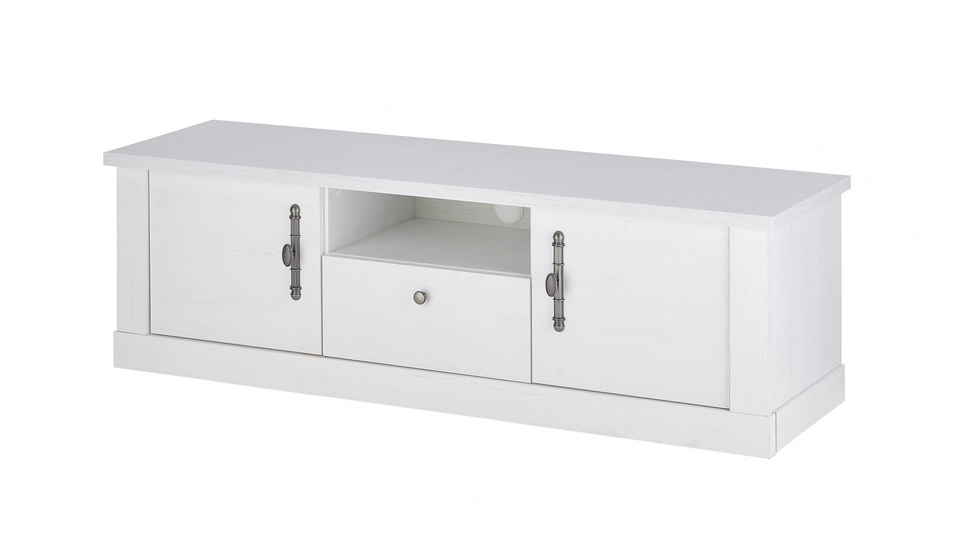 Beauty.Scouts Lowboard "Hygge" - in Pinie Weiss Dekor, 155/ 47/ 44, Wohnzimmer
