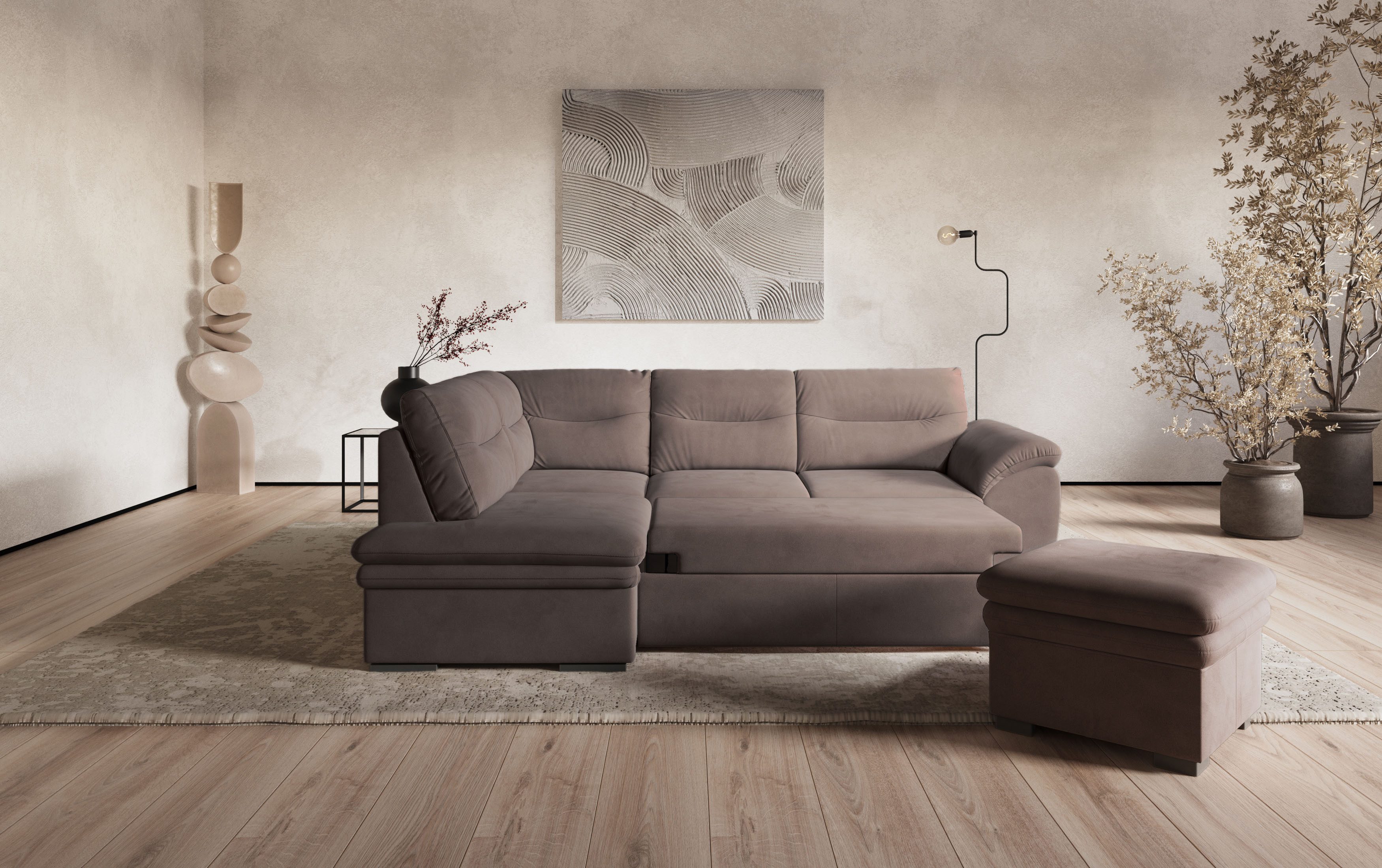 COTTA Ecksofa Leandra L-Form, wahlweise mit günstig online kaufen