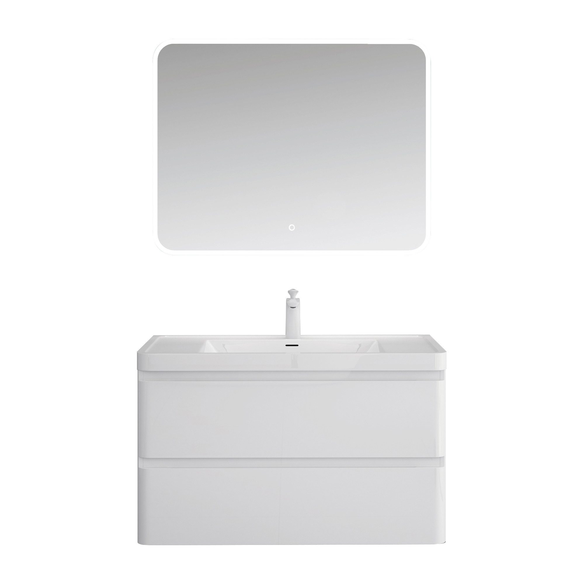 doporro Badmöbel-Set Mineraguss Waschbeckenunterschrank Badezimmer Soft-Clo günstig online kaufen