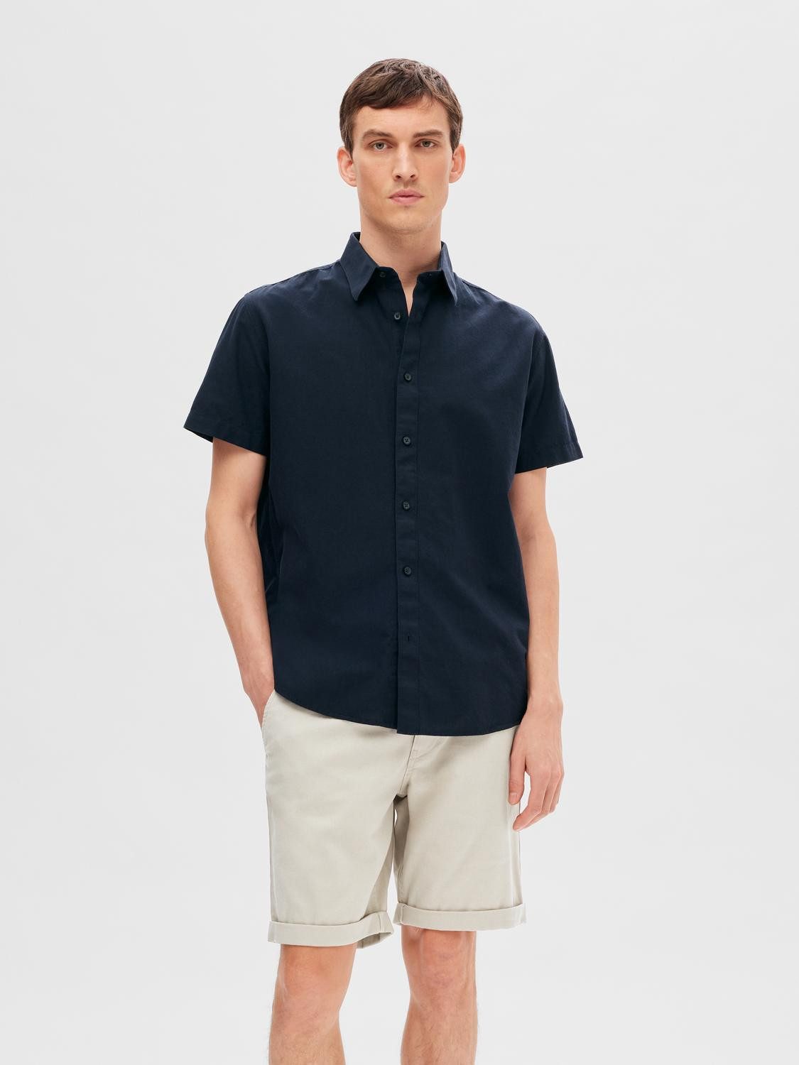 SELECTED HOMME Kurzarmhemd SLHREG-SUN SHIRT SS günstig online kaufen