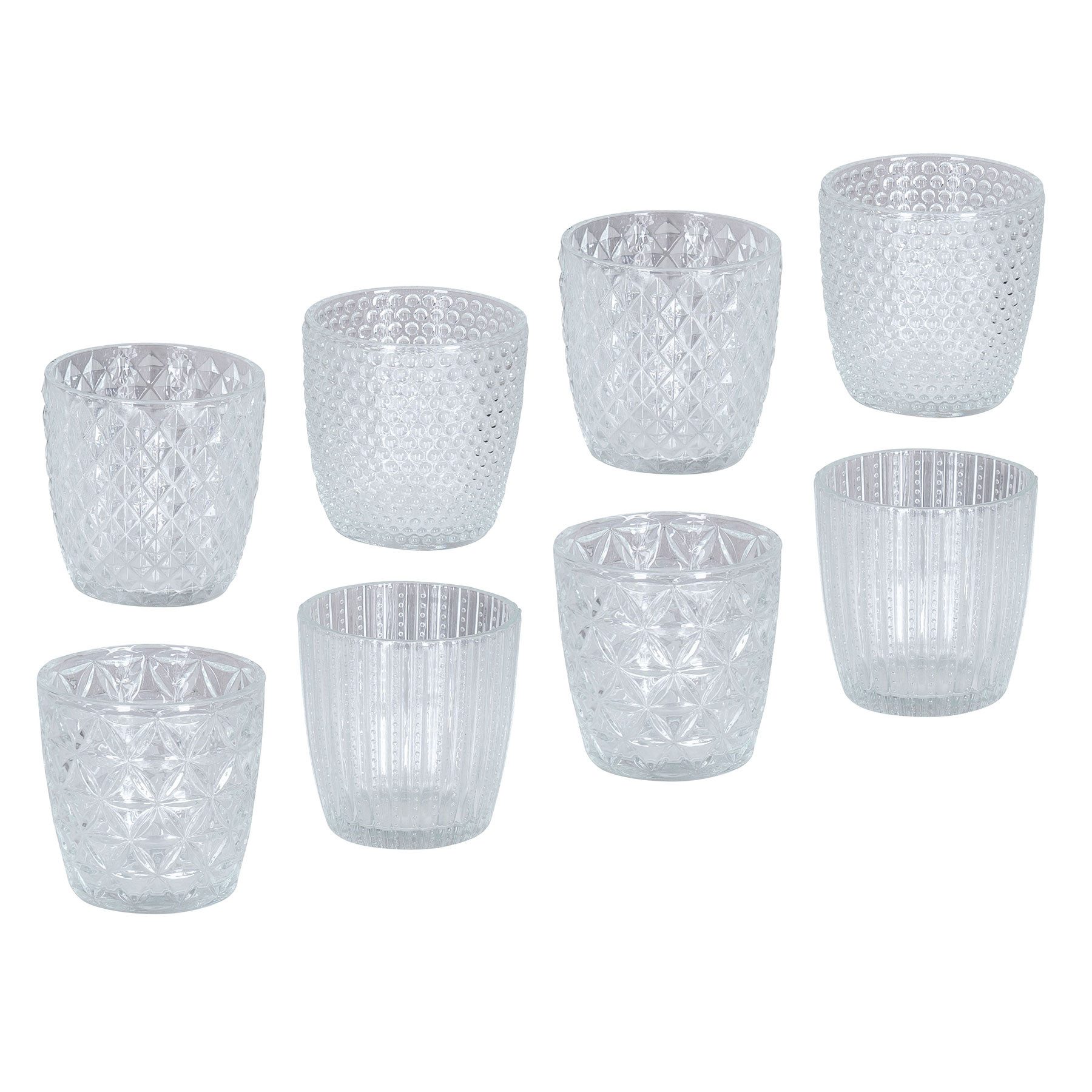 Levandeo® Teelichthalter, 8er Set Windlicht H7,5cm günstig online kaufen
