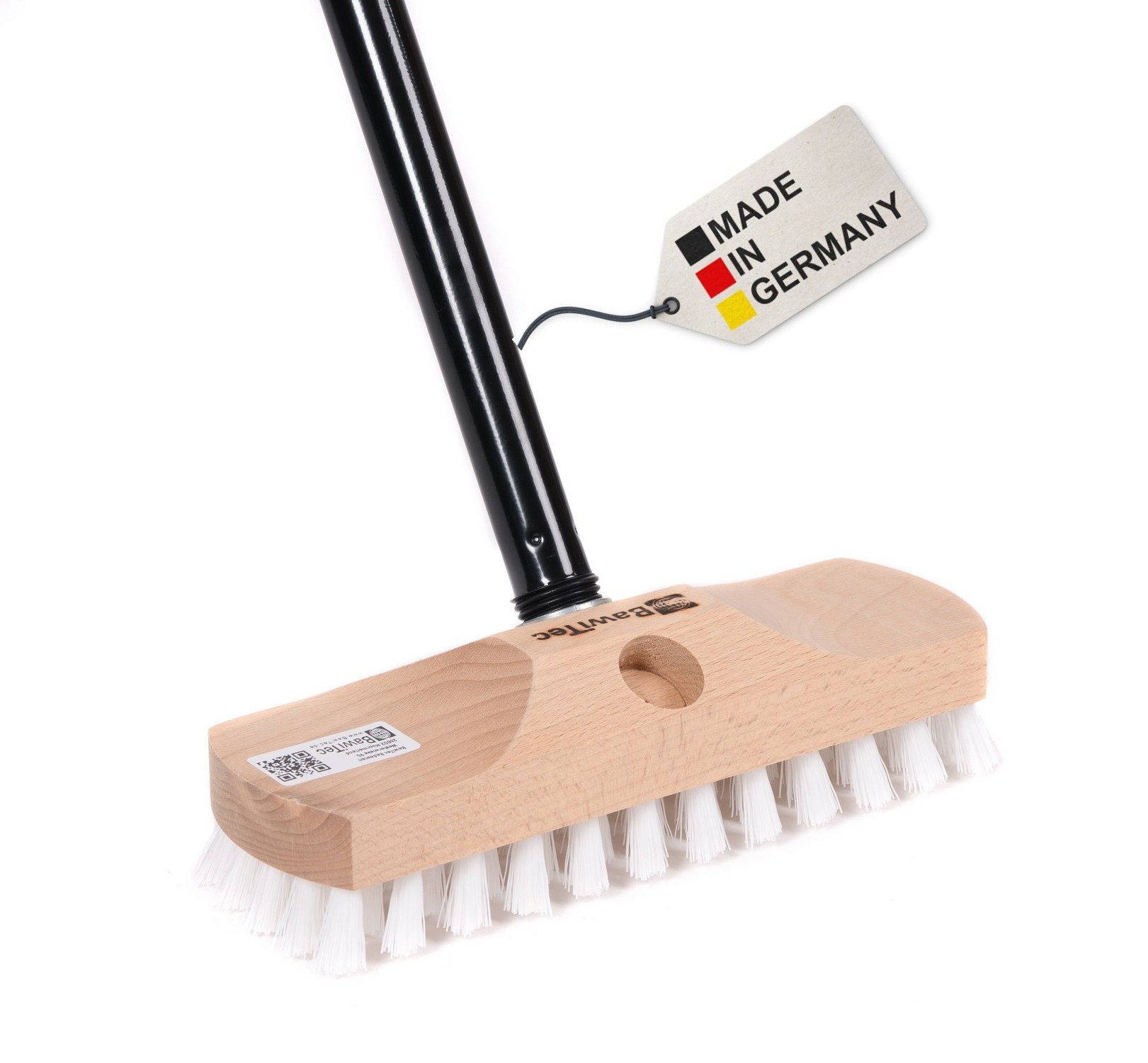 Reinigungsbürste Schrubber 22cm Breit mit Stiel Bodenschrubber Holzstiel Teleskopstiel