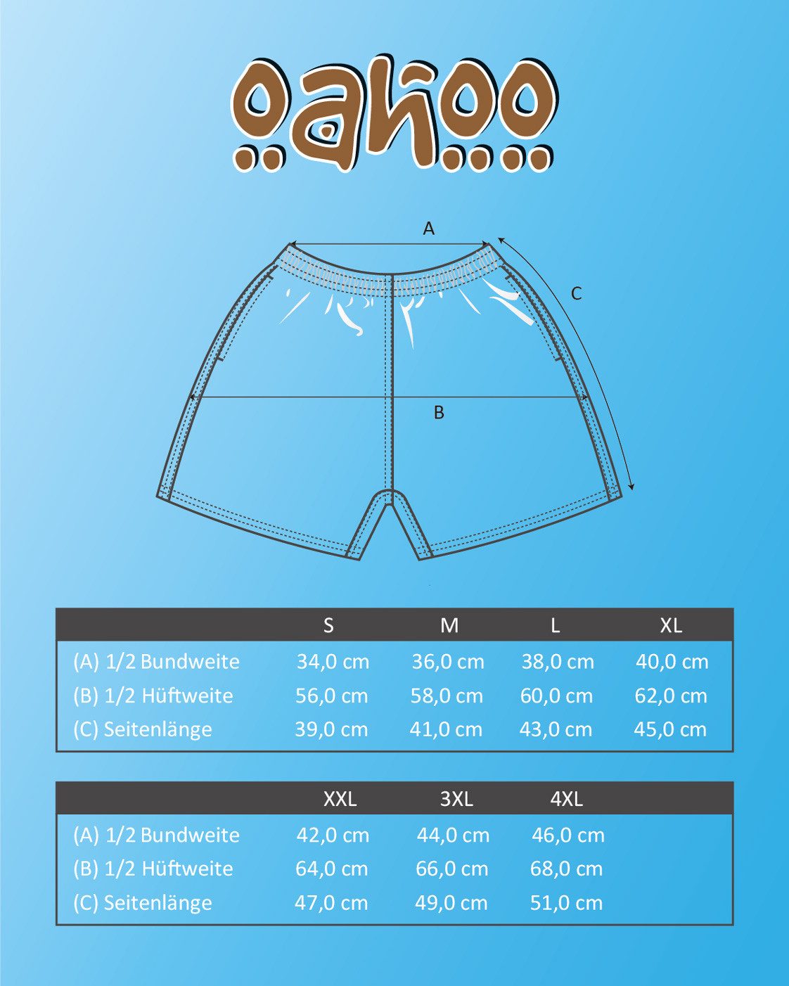 OAHOO Badehose Herren Badeshorts (2 Stück) mit Mesh-Futter und Taschen – Bild 5 von 5