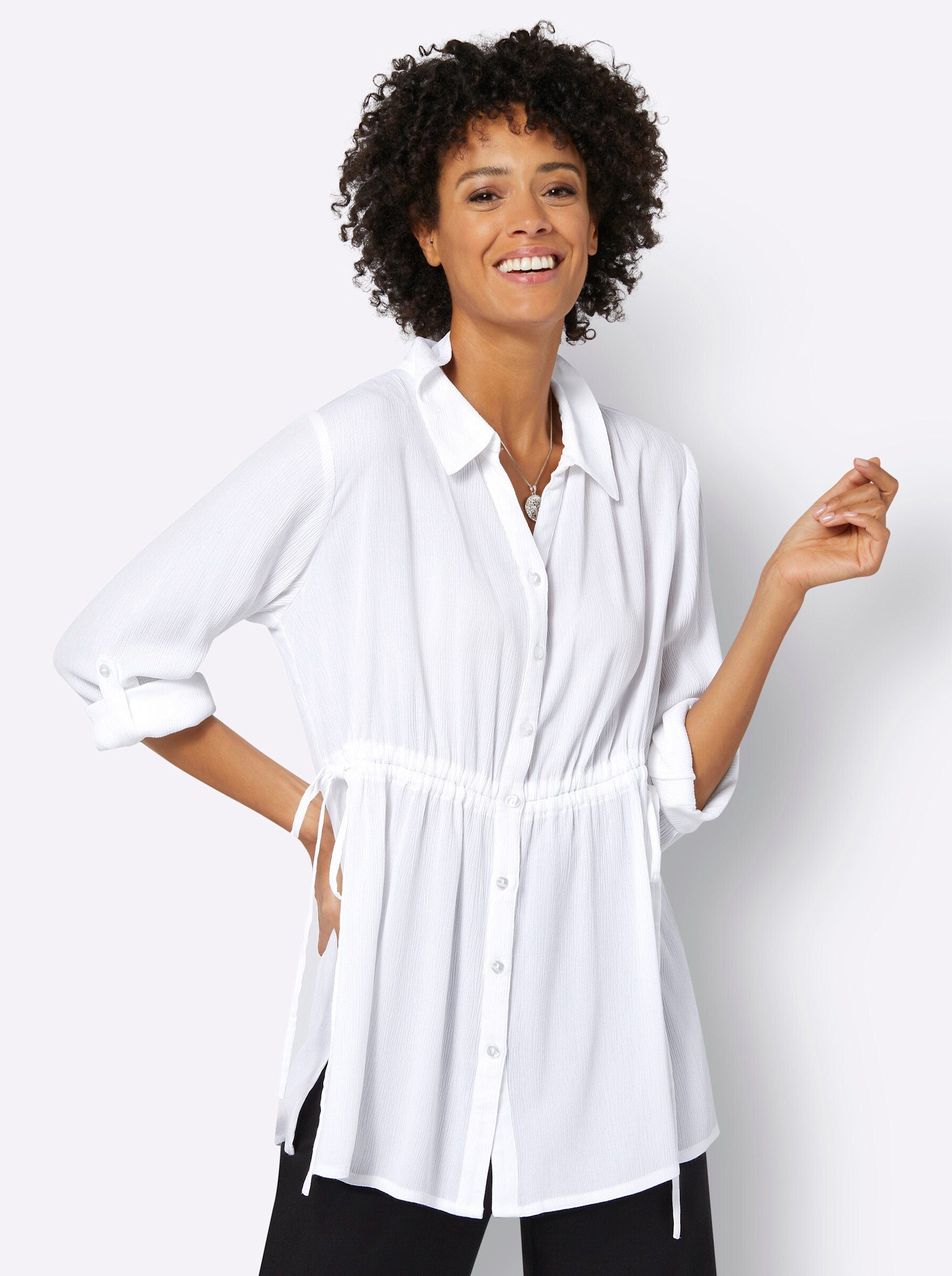 Klassische Bluse Longbluse