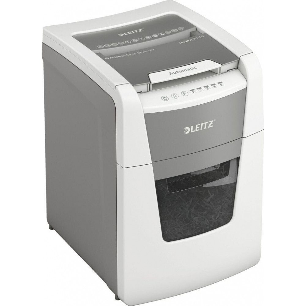 LEITZ Aktenvernichter IQ Autofeed Small Office 100 - Aktenvernichter - weiß/grau