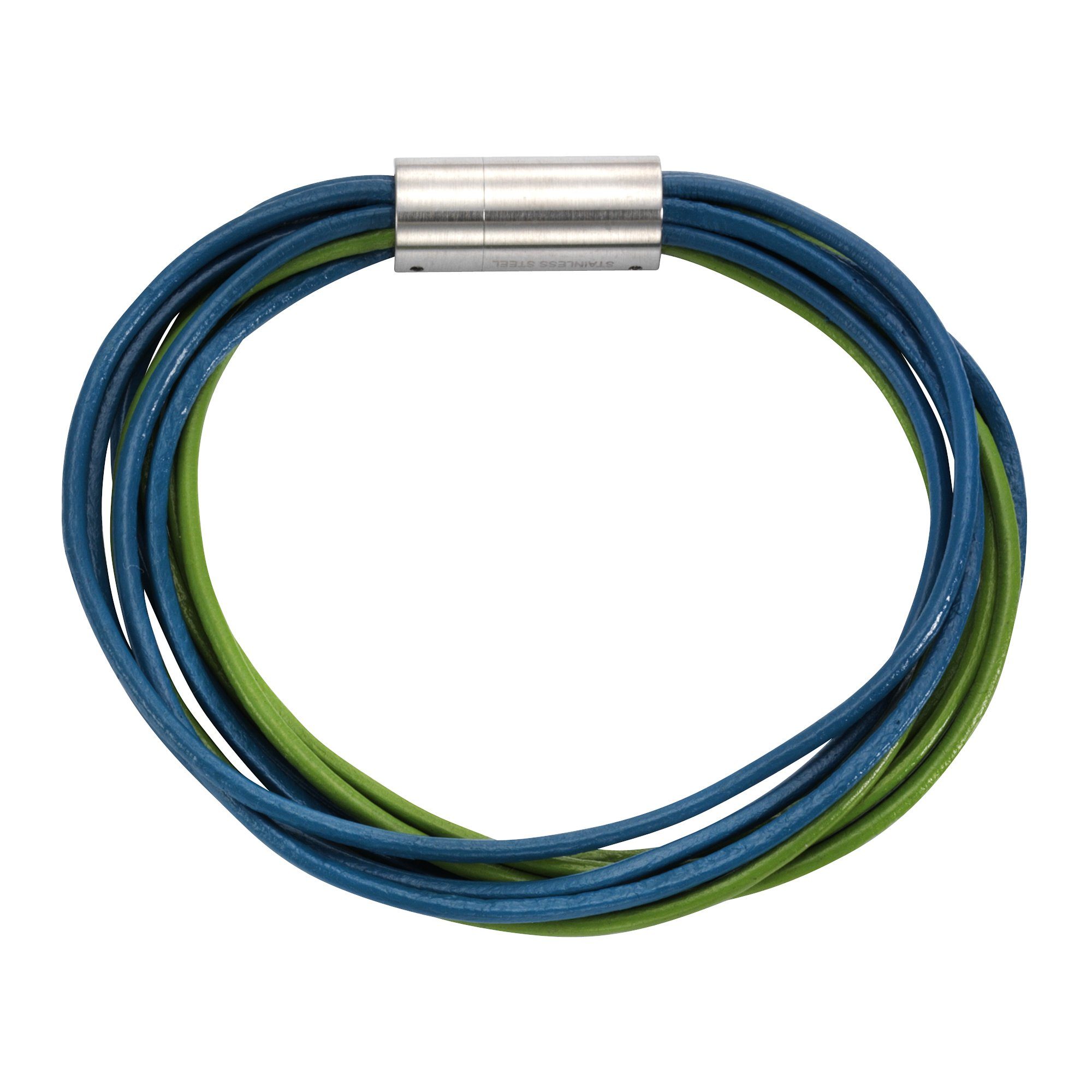 Zeeme Armband Leder 9-reihig türkis mit günstig online kaufen