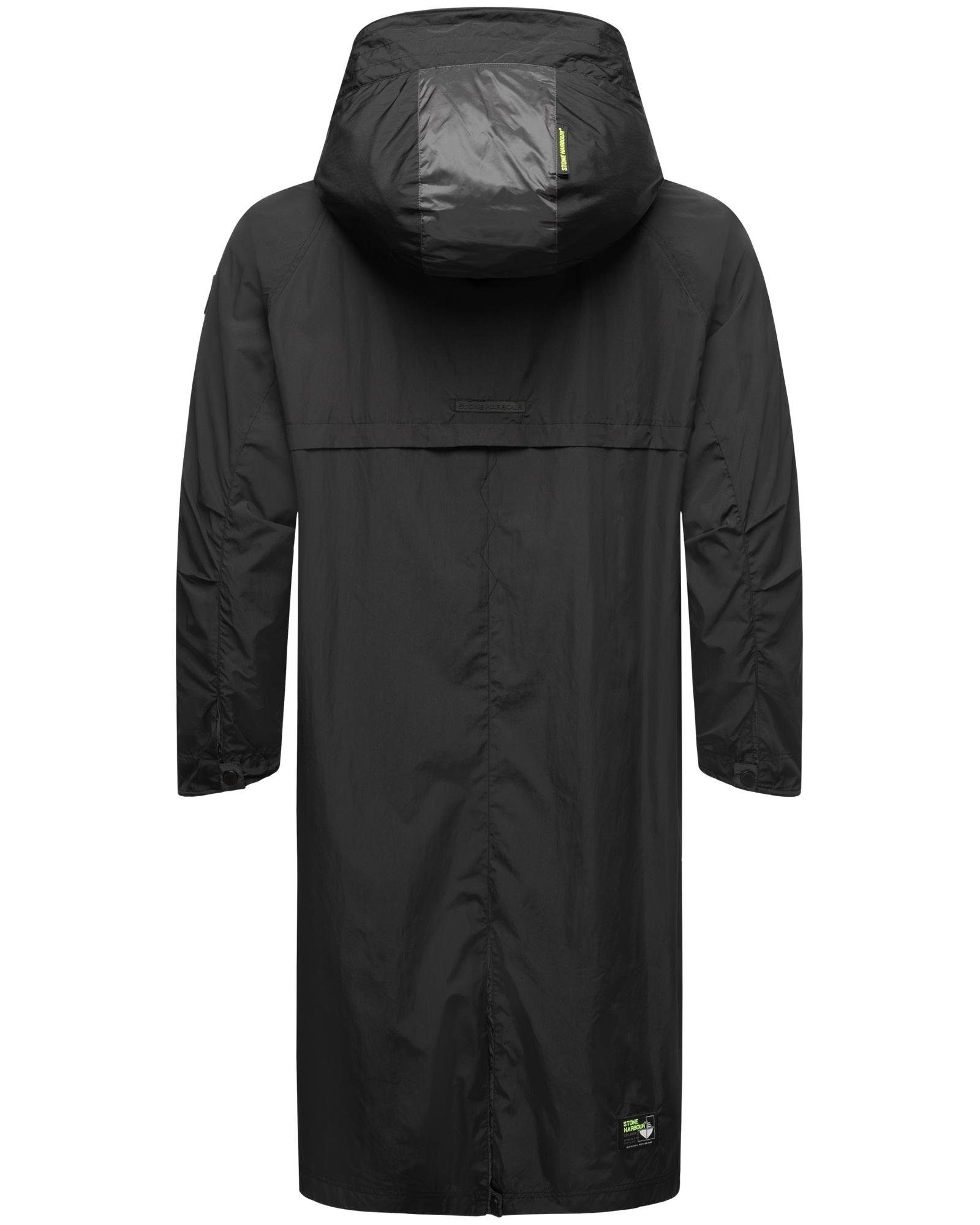 Stone Harbour Regenmantel Zafaar Lange Herren Regenjacke mit Kapuze