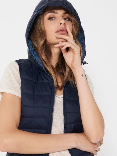 ONLY Steppweste ONLNEWTAHOE HOOD WAISTCOAT OTW NOOS Night Sky