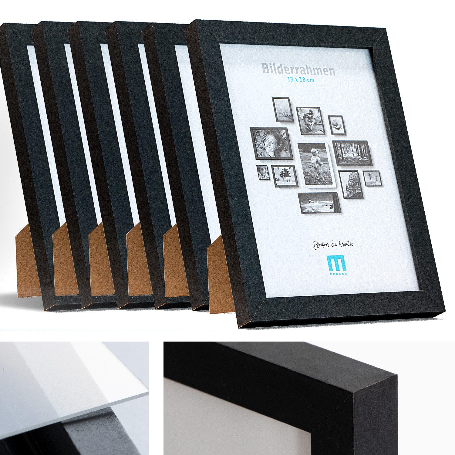 M MERCEO Bilderrahmen, 6er Set 13x18cm günstig online kaufen