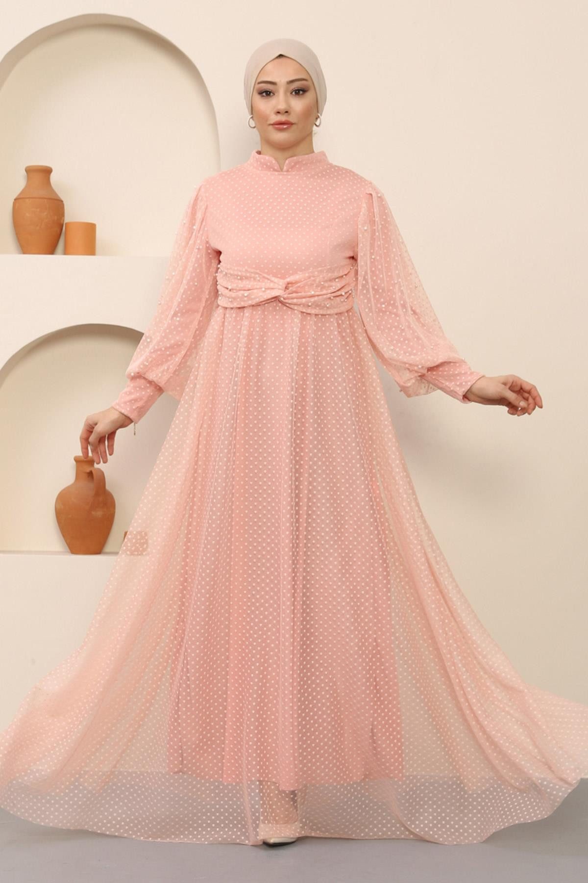 MODAMİHRAM Midikleid KleidInci Detailliertes Tüllabendkleid günstig online kaufen