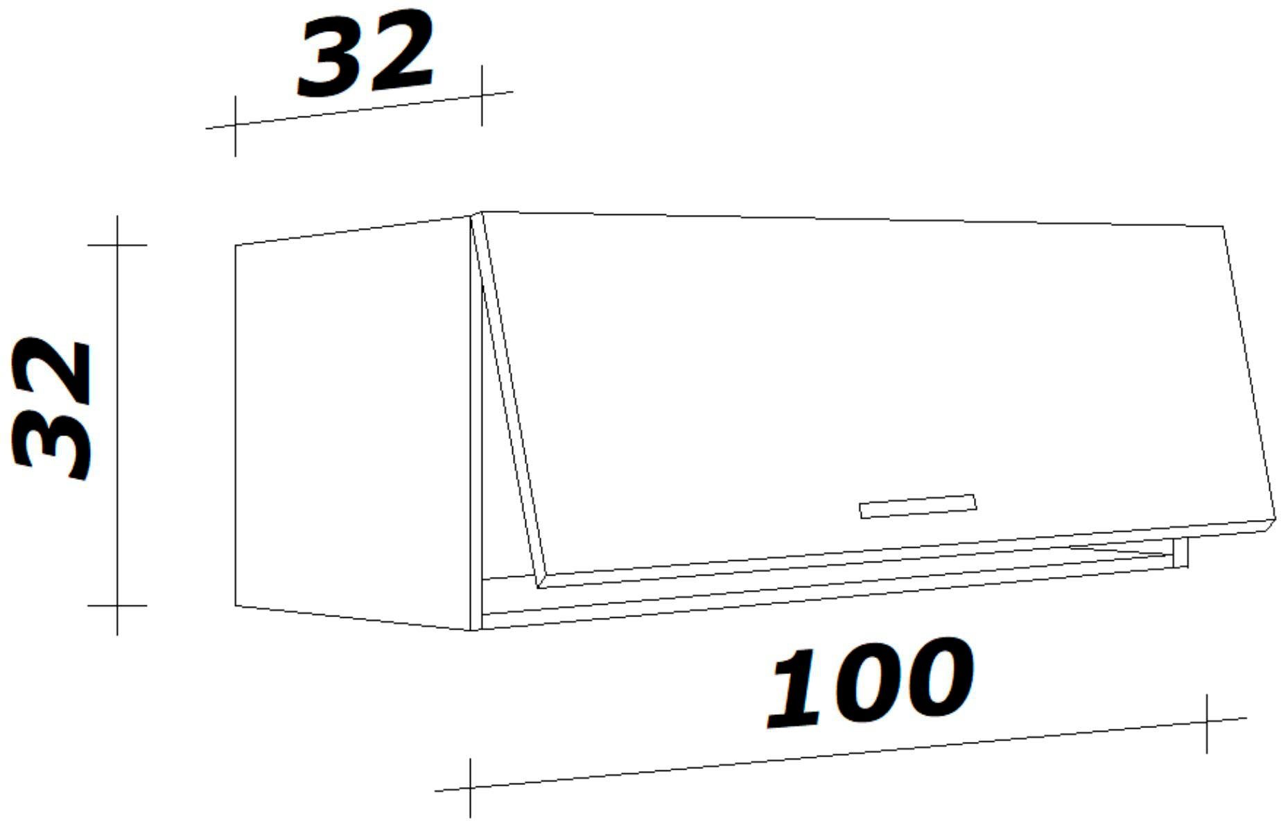 32 Nepal Flex-Well cm Kurzhängeschrank H x x (B 100 T) x 32 x