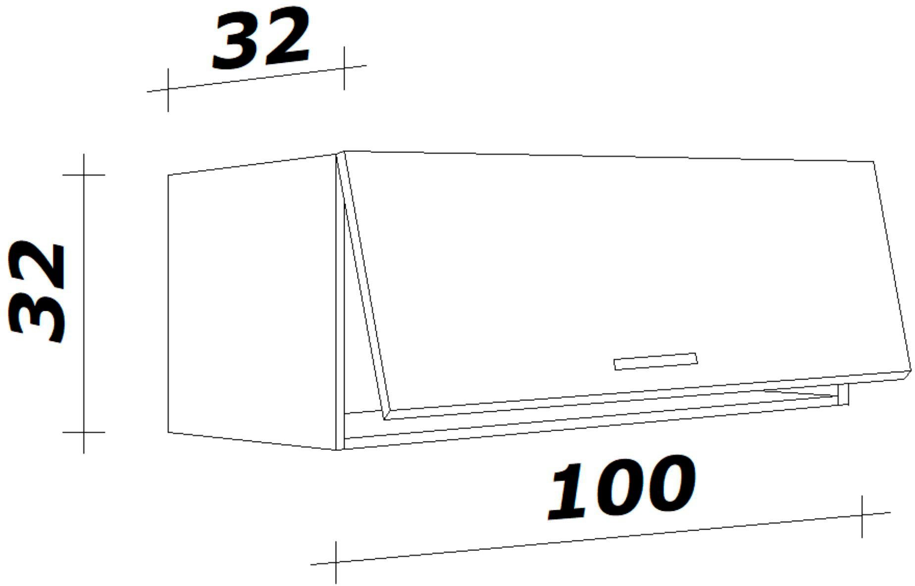 Flex-Well Kurzhängeschrank Nepal (B x H x T) 100 x 32 x 32 cm – Bild 5 von 5