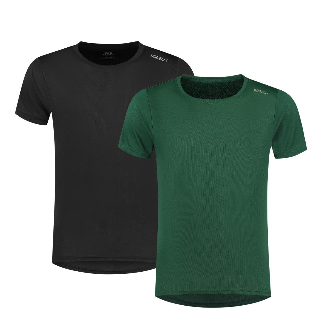 Rogelli Funktionsshirt Herren Laufshirt 2er-Pack Kurzarmshirt