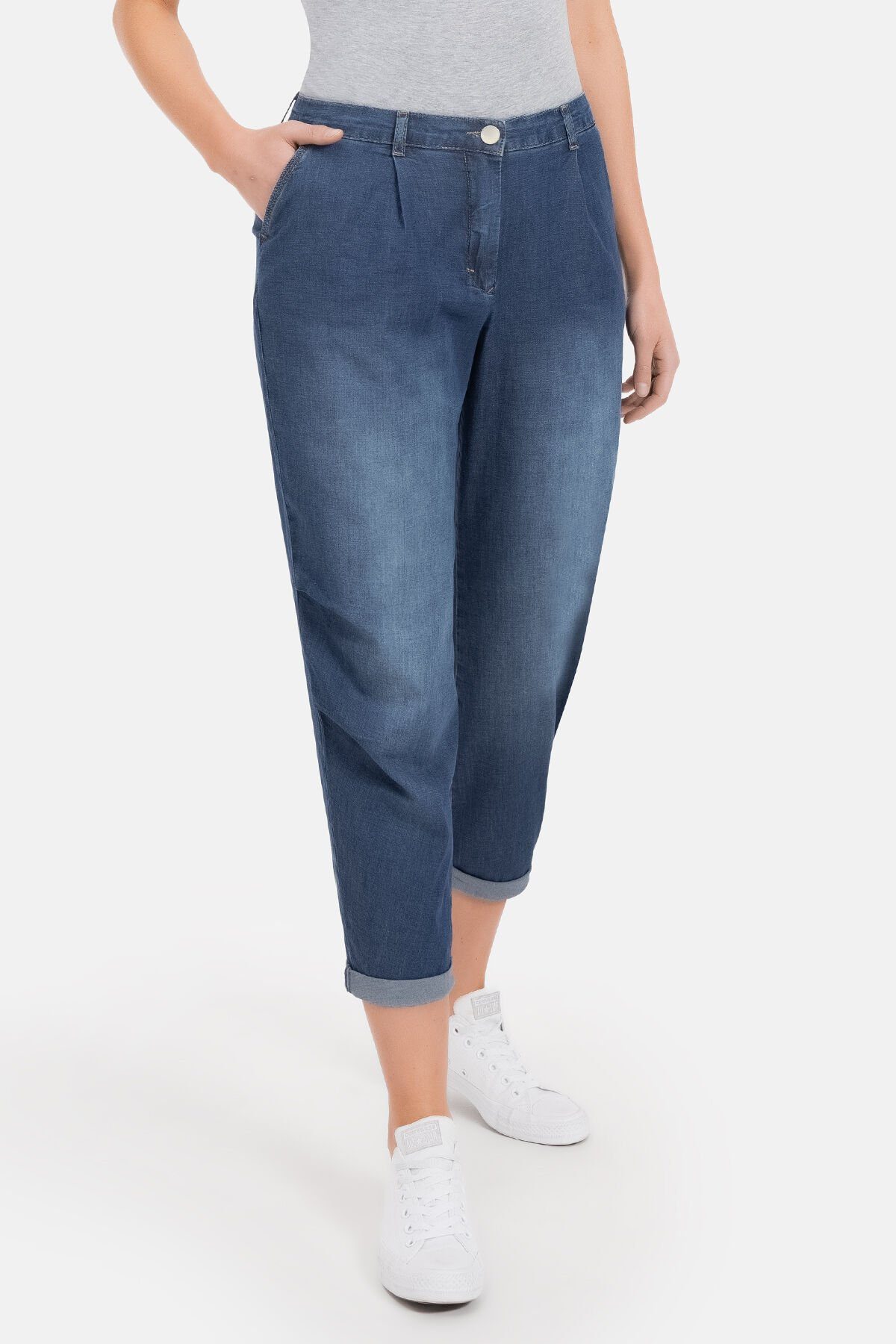 BLUE aufwendiger Recover mit Bonny Effektwaschung Relax-fit-Jeans Pants DENIM