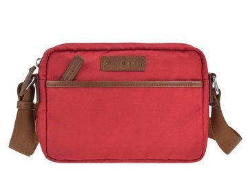 Greenburry Umhängetasche "Madeleine" Nylon Crossbag 24x16cm kleine Crossover Tasche, leicht, kompakt, praktisch, langer Gurt, rot
