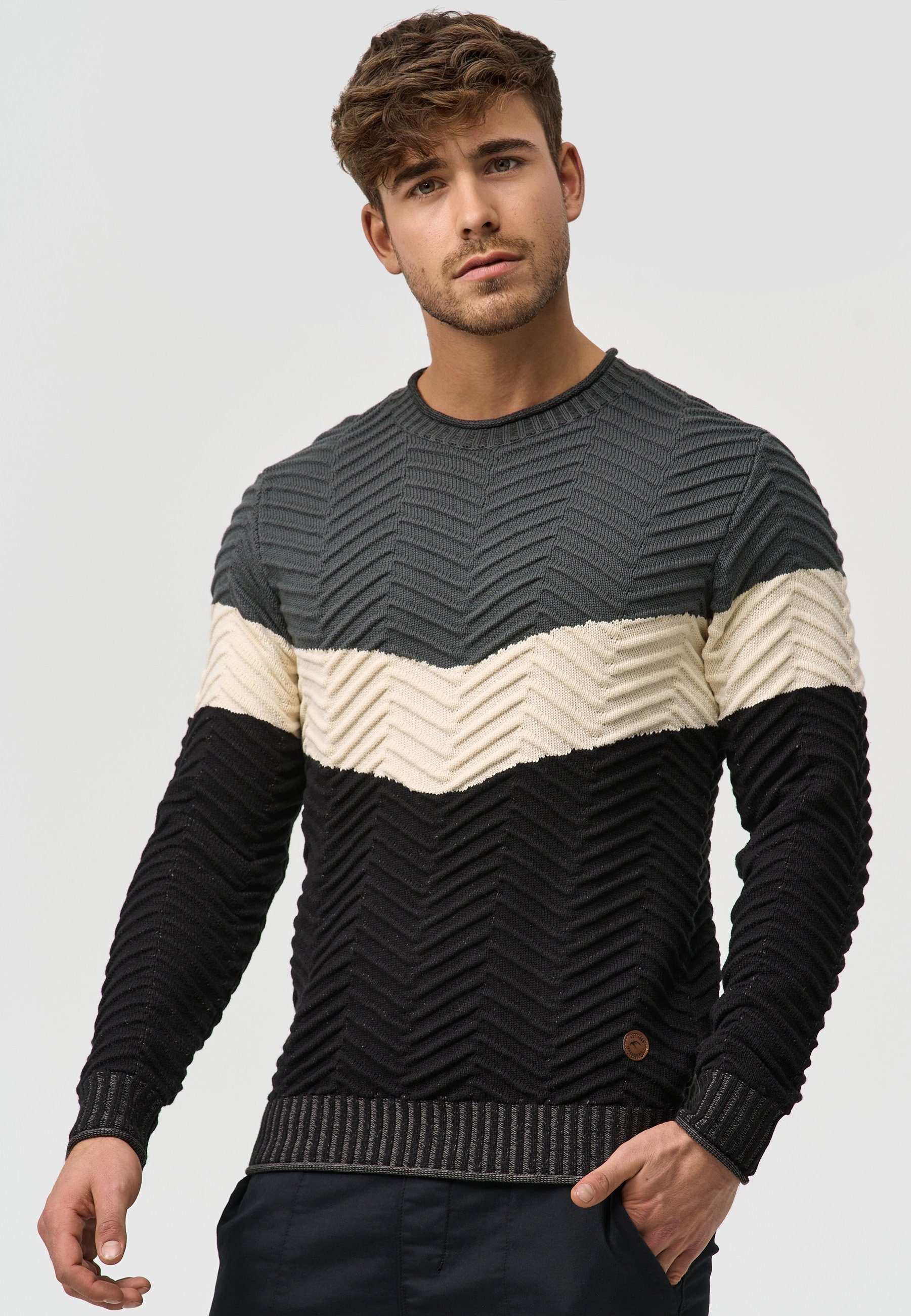 Indicode Strickpullover Dean Urban Green | Strickpullover