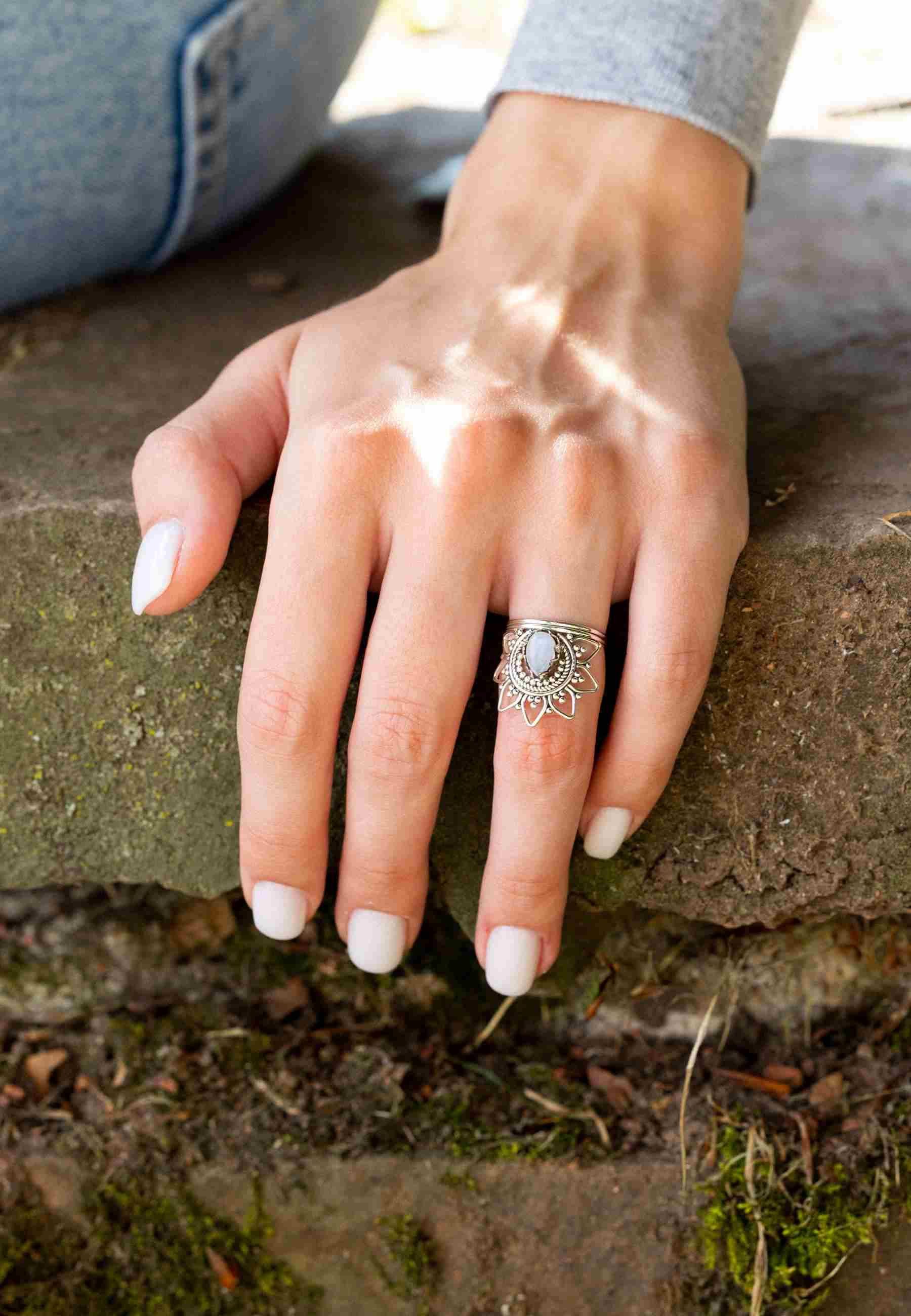 mantraroma Silberring MUDARA-SATU aus 925 Silber günstig online kaufen