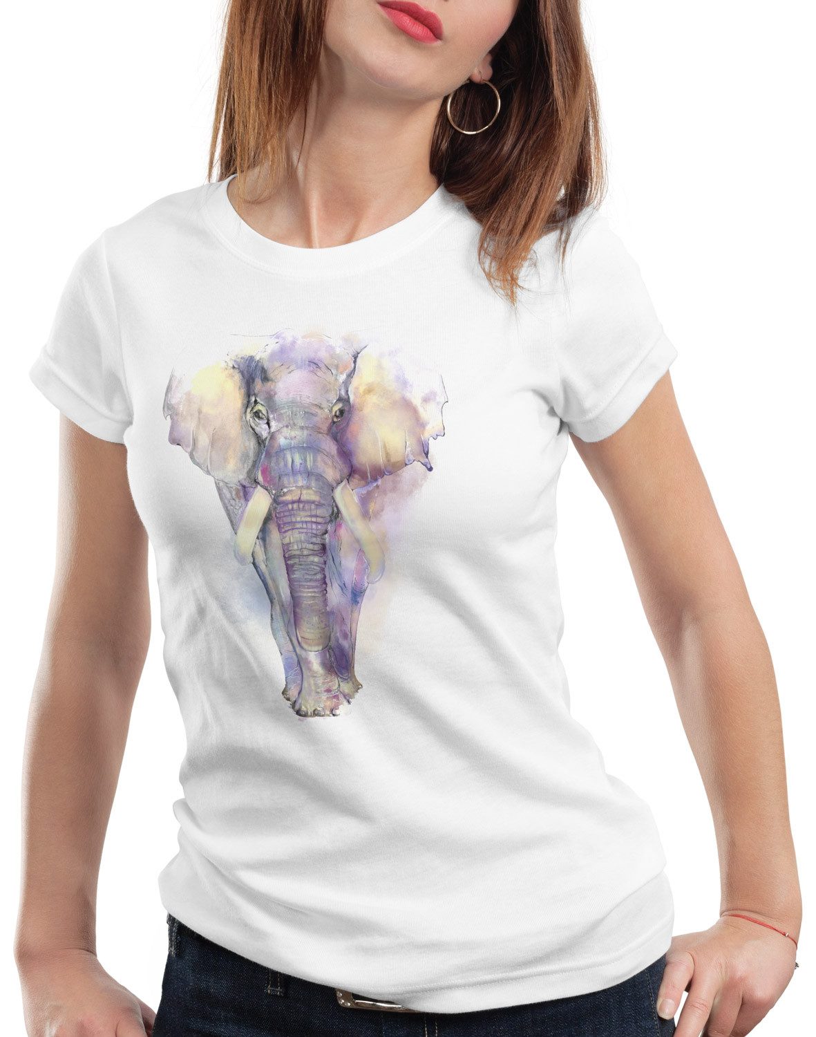 style3 T-Shirt Aquarell Elefant elephant zoo günstig online kaufen