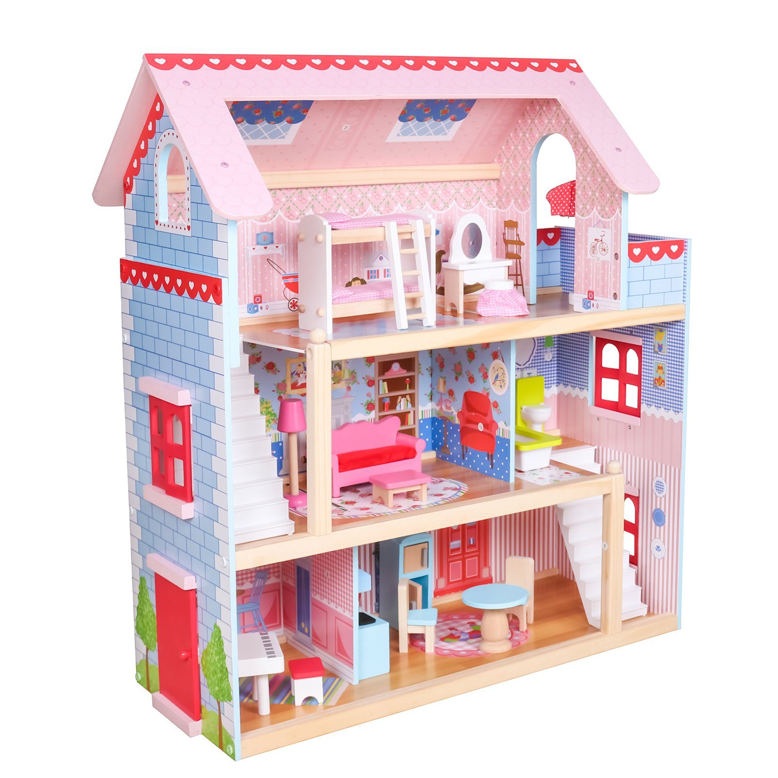 Infantastic Puppenhaus Holz, mit LED, Möbel, günstig online kaufen