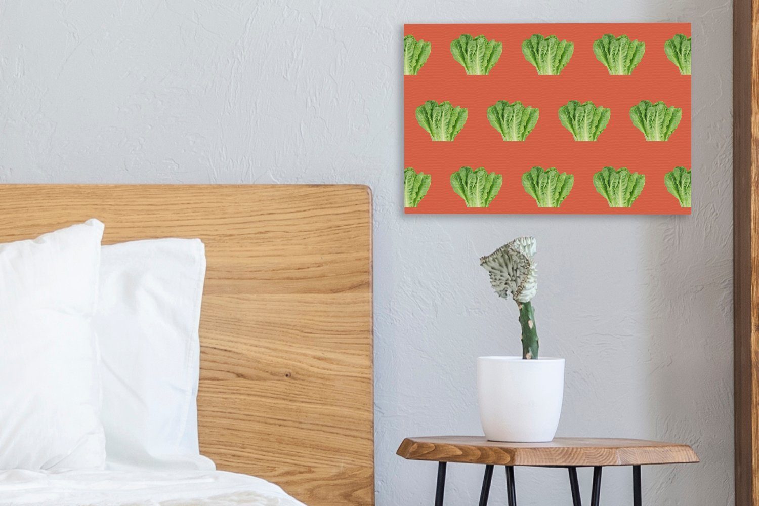 OneMillionCanvasses® Leinwandbild Gemüse (1 Wanddeko, - Aufhängefertig, - Muster cm Wandbild Rot, 30x20 St), Leinwandbilder