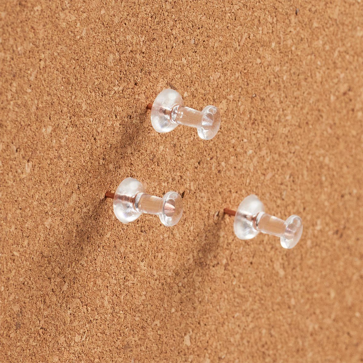 Zeller Present Pinnnadel Push-Pins-Set, 25-tlg., transparent/roségold, Stahl/ Kunststoff (GPPS)