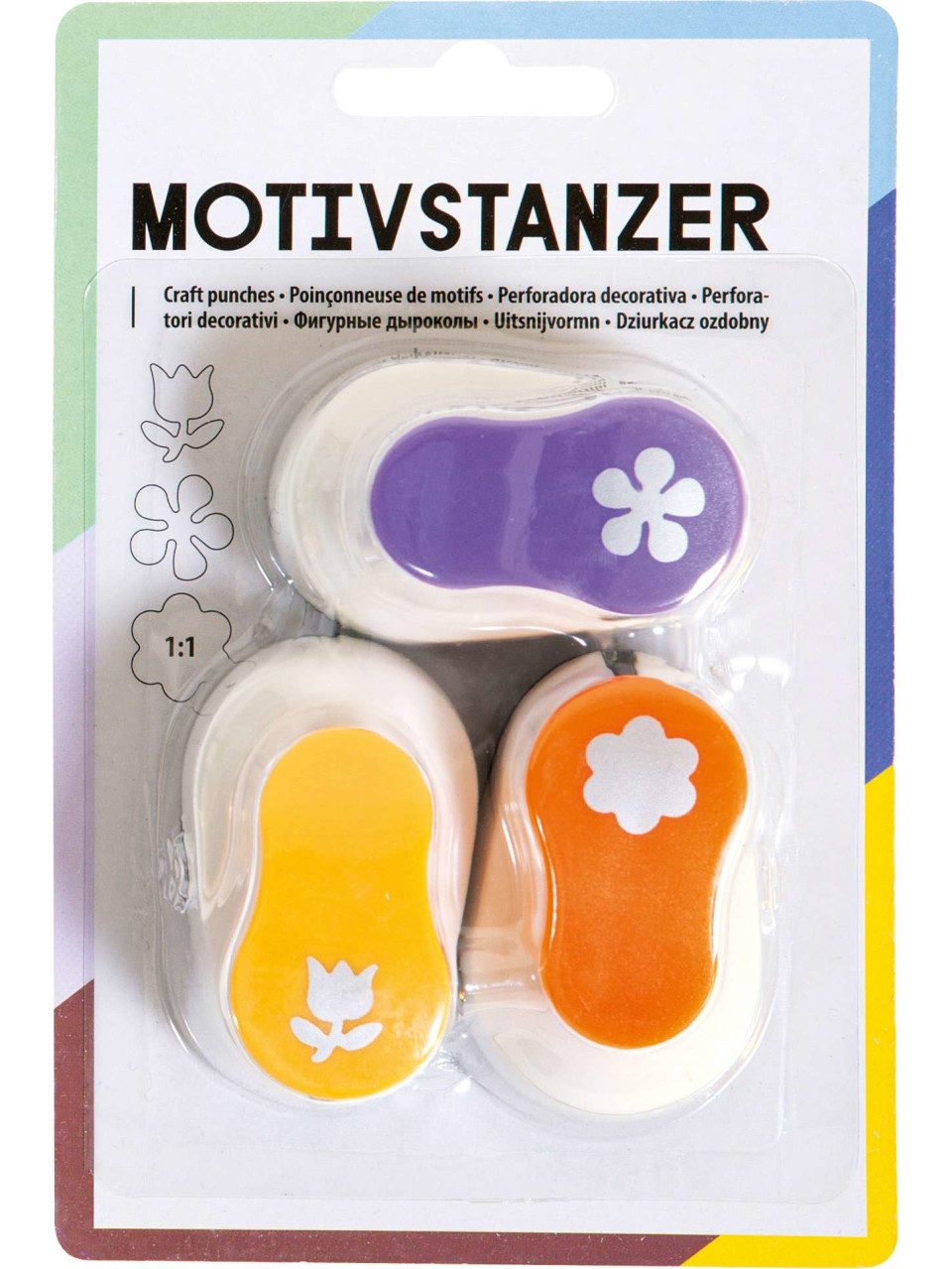 Glorex Bastelnaturmaterial Motivpräger Ganzjahresmotive Set 3 - 3 Stück