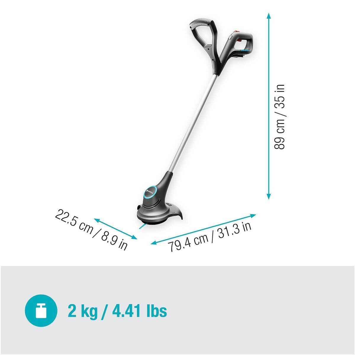 GARDENA Akku-Rasentrimmer Small-Cut 23/18V P4A Solo, Schnittbreite 23 cm, (ohne Akku / Ladegerät)