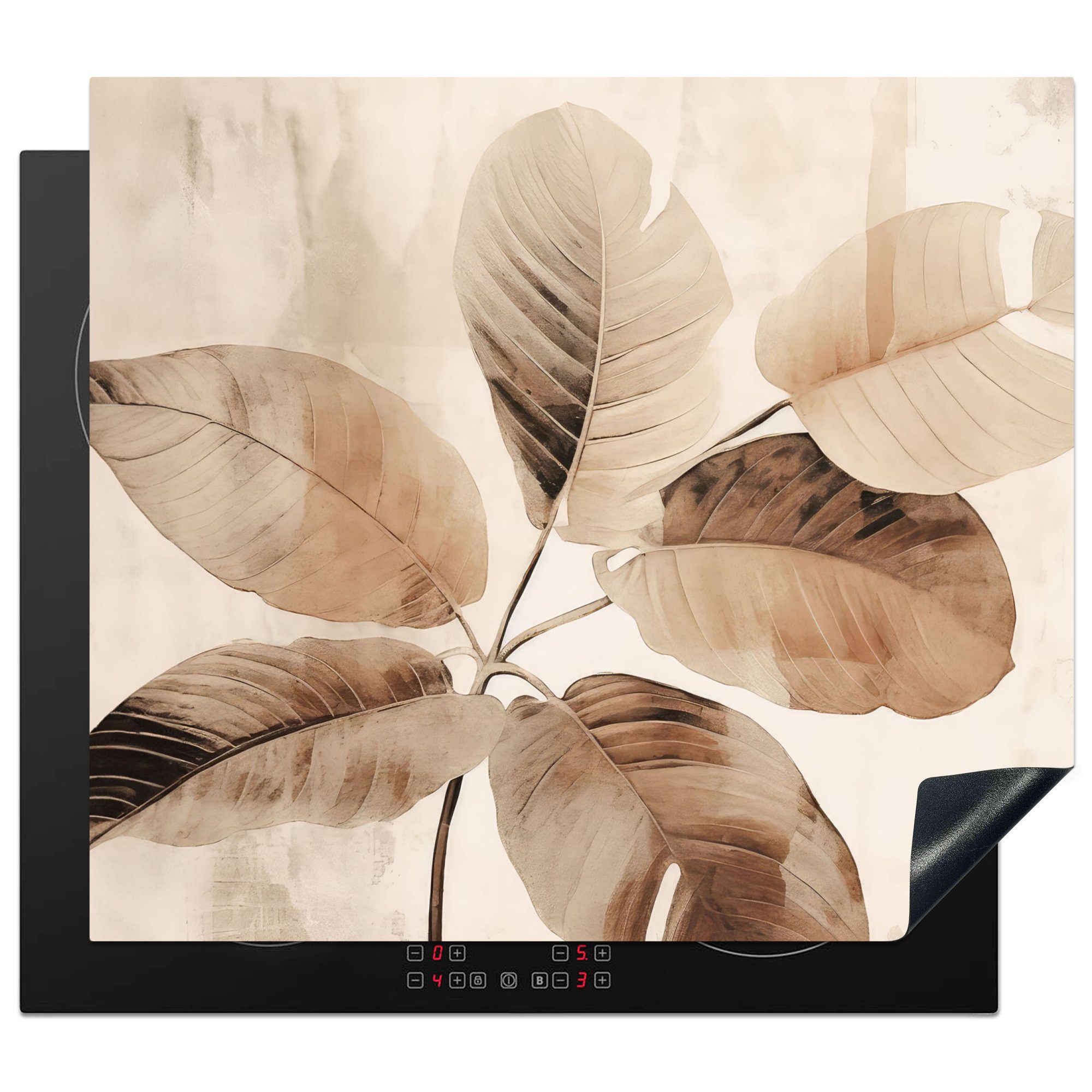 MuchoWow Herdblende-/Abdeckplatte Getrocknete Pflanze - Natur - Braun - Pflanzen, Vinyl, (1 tlg), 60x52 cm, Mobile Arbeitsfläche nutzbar, Ceranfeldabdeckung