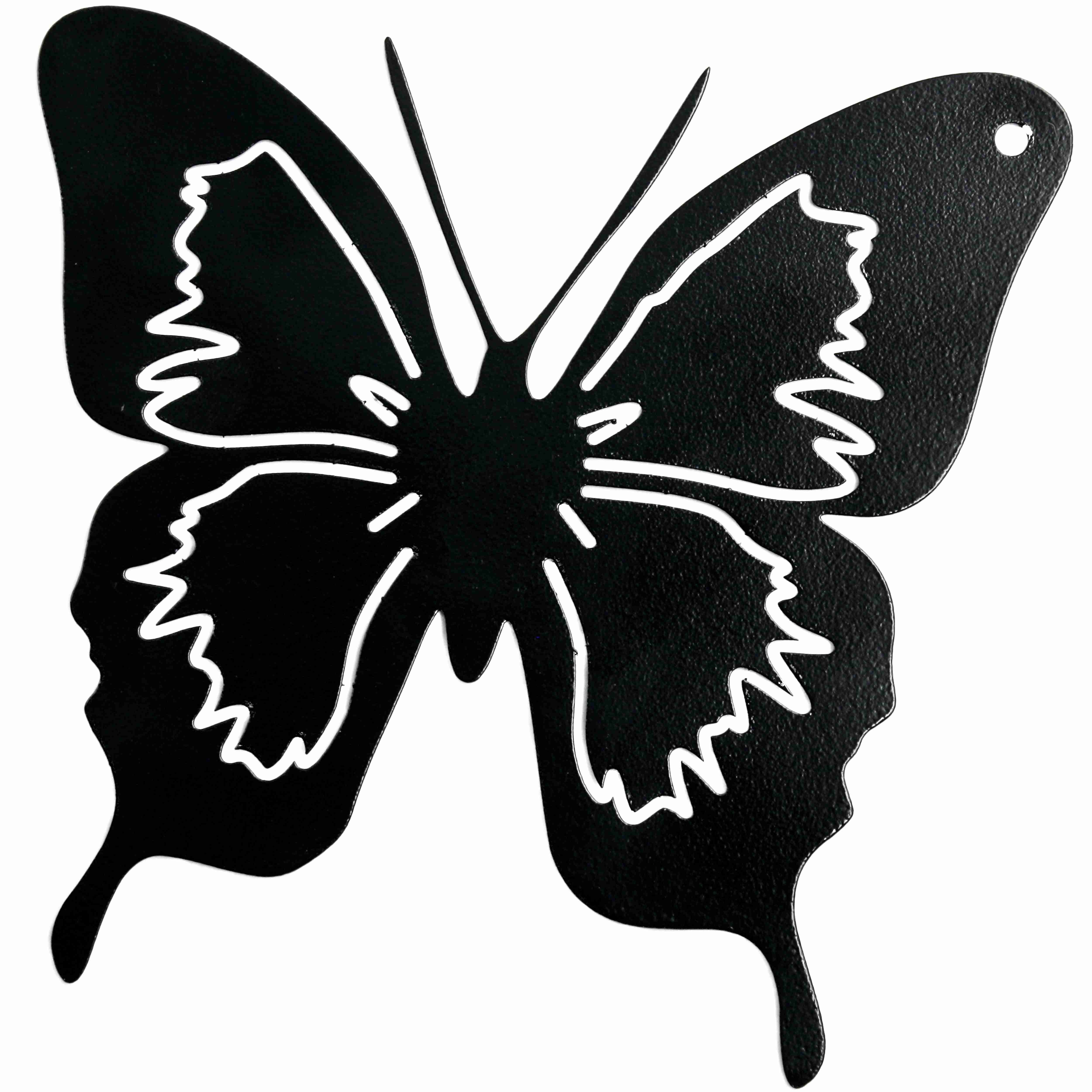 Hängedekoration Schmetterling, Rostikal schwarz Metall handmade