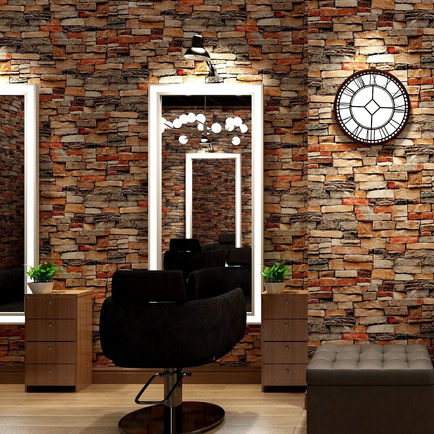 Minicloss 3D-Tapete 3D-Tapete,10 stück selbstklebende Wandpaneele 35x38 cm, (10 St), DIY Wandtapete, Geeignet für Küche, Bad, Schlafzimmer, Wohnzimmer