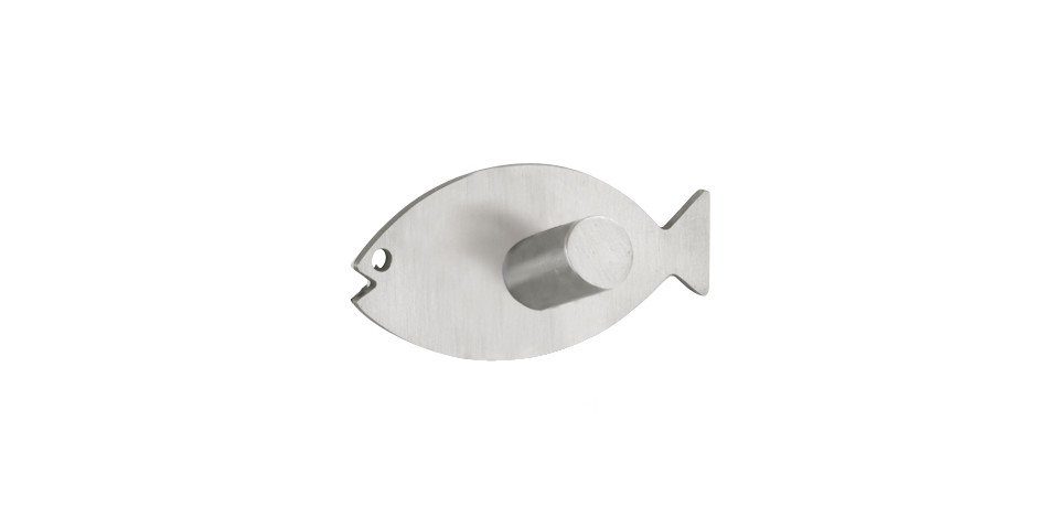 WENKO Handtuchhaken Wenko Wandhaken Fish Edelstahl, chrom, 2er-Set
