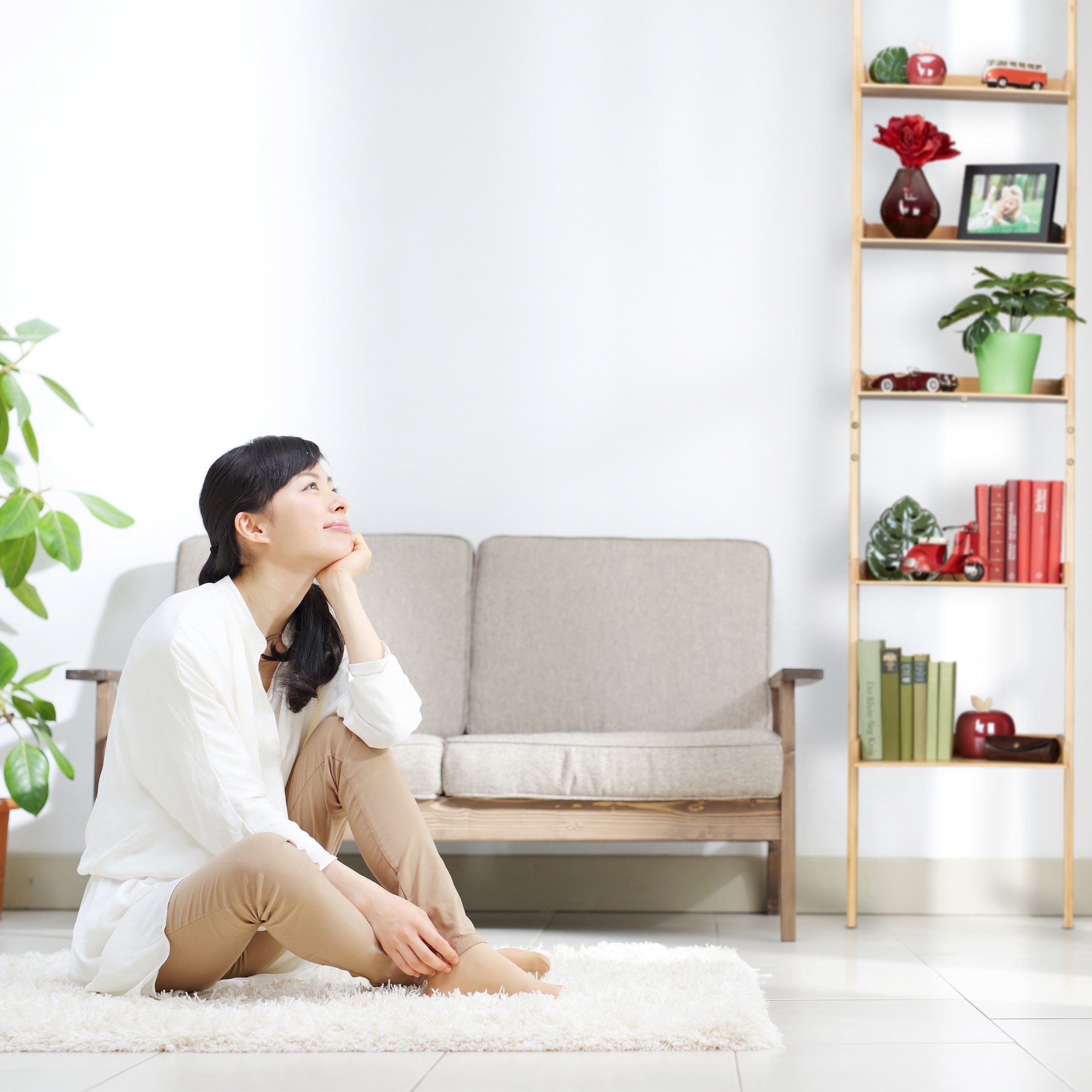 relaxdays Leiterregal Bambus