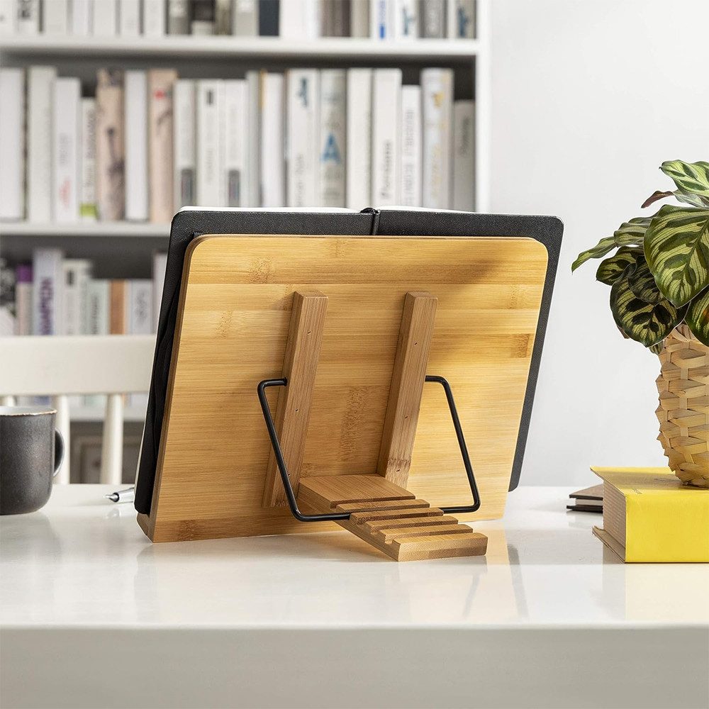 TUWENA Kochbuchhalter Holz Einstellbar Faltbar Leseständer Buchhalter Cookbook Stand – Bild 5 von 5