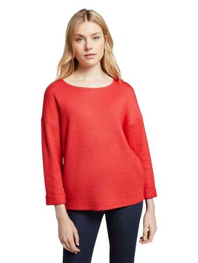 TOM TAILOR Sweatshirt Meliertes Sweatshirt mit 3/4-Arm