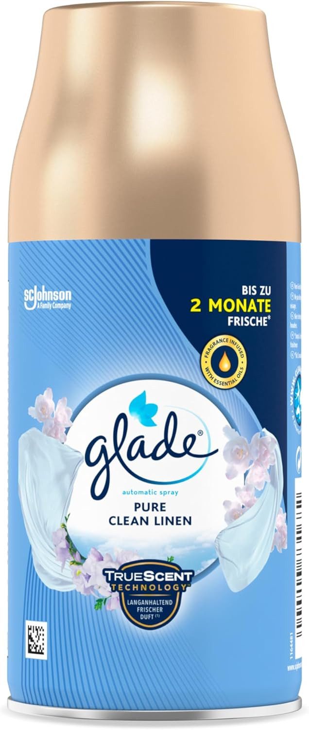 Glade Raumduft-Nachfüllflasche Automatic Spray Nachfüller Pure Clean Linen, 269 ml