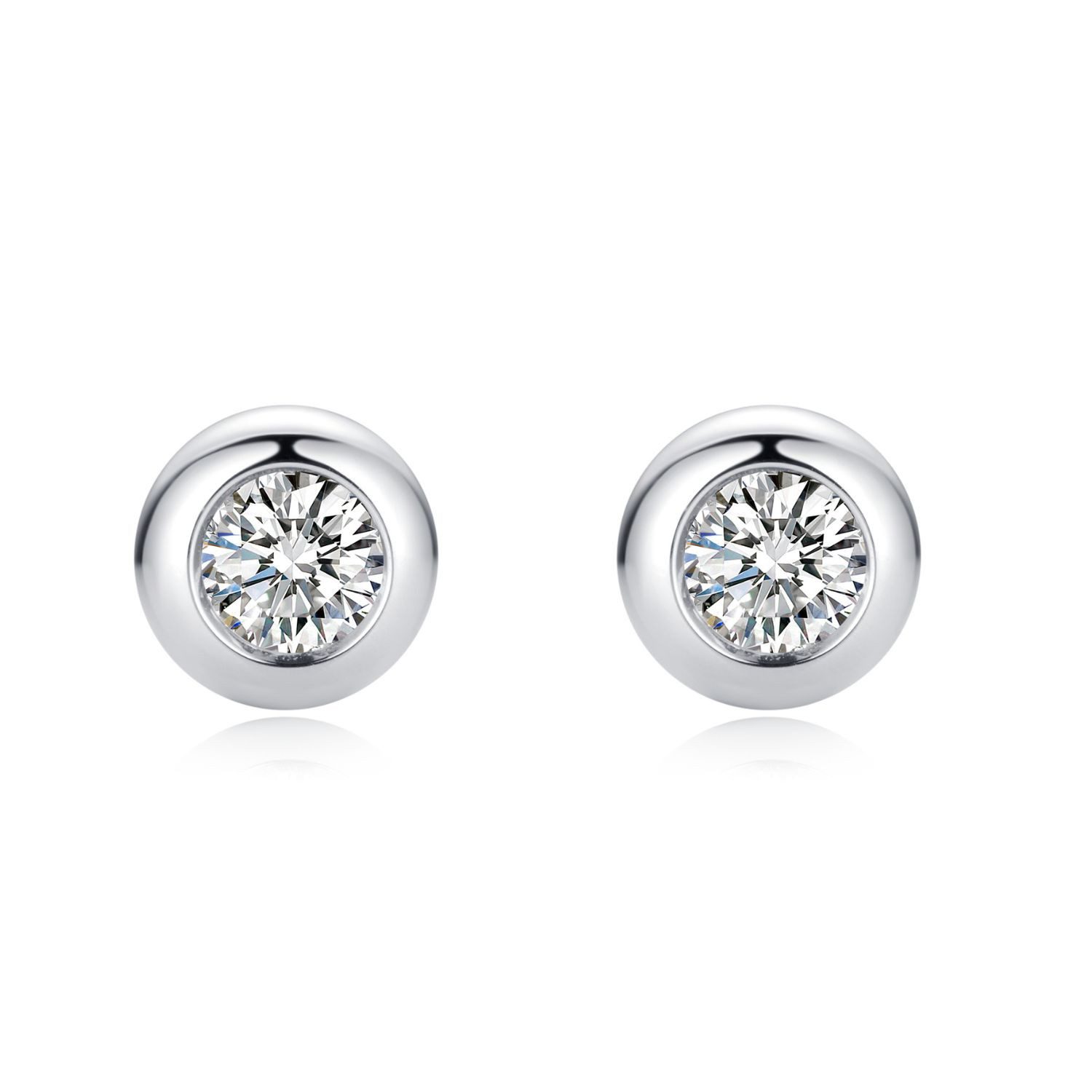Ohrring-Set Solitär Ohrstecker 0.47 ct IGI 18K 750er Weißgold