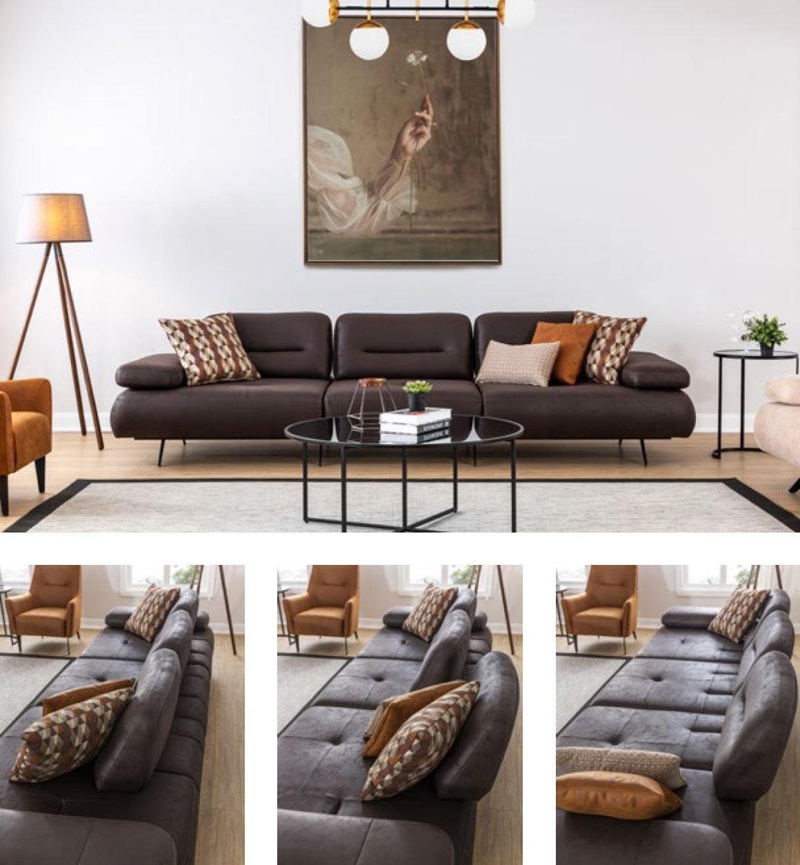 JVmoebel Wohnzimmer-Set Sofagarnitur 4+2+1 Sitz Möbel Wohnlandschaft Couch Garnituren, (4-St) Polster