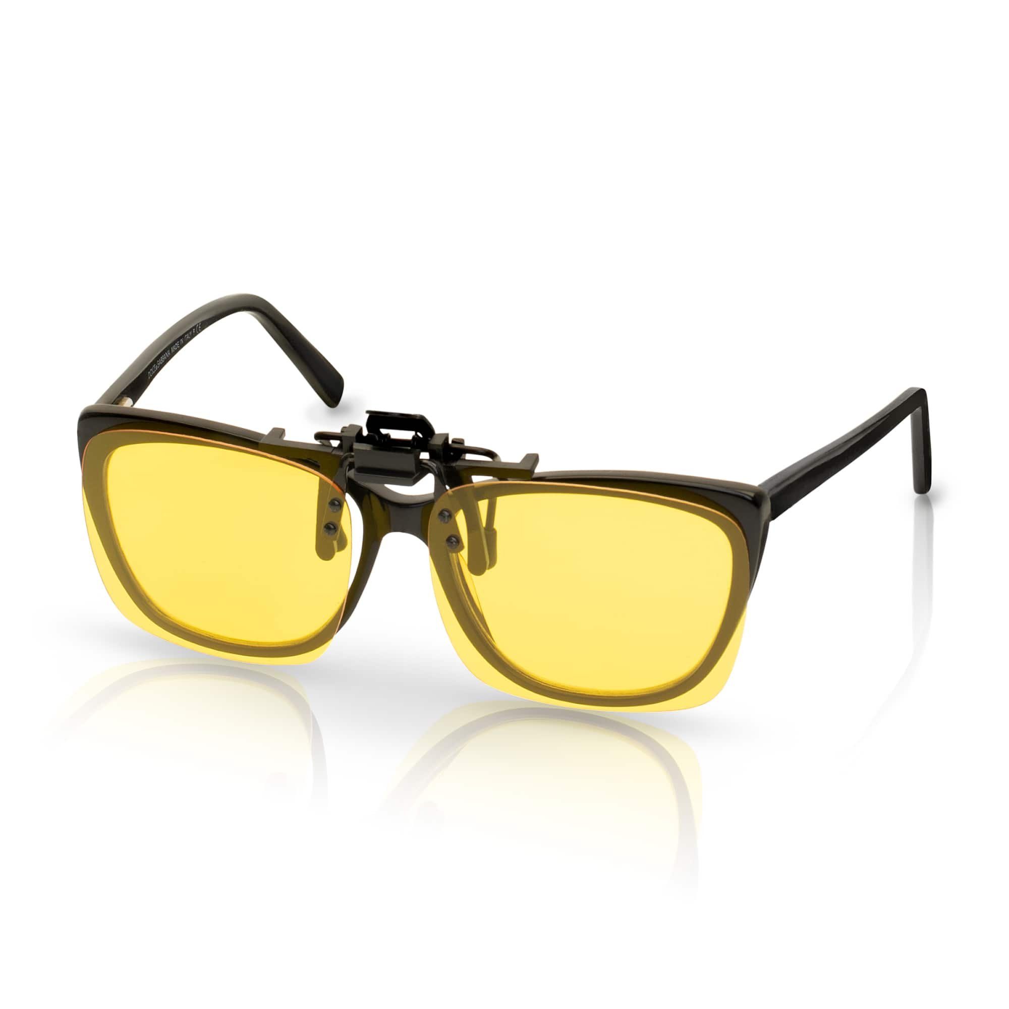BEZLIT Eyewear (1-St) Polarisiert Clip Gelb polarisierten mit Pilotenbrille Aufsatz Brillen Linsen On