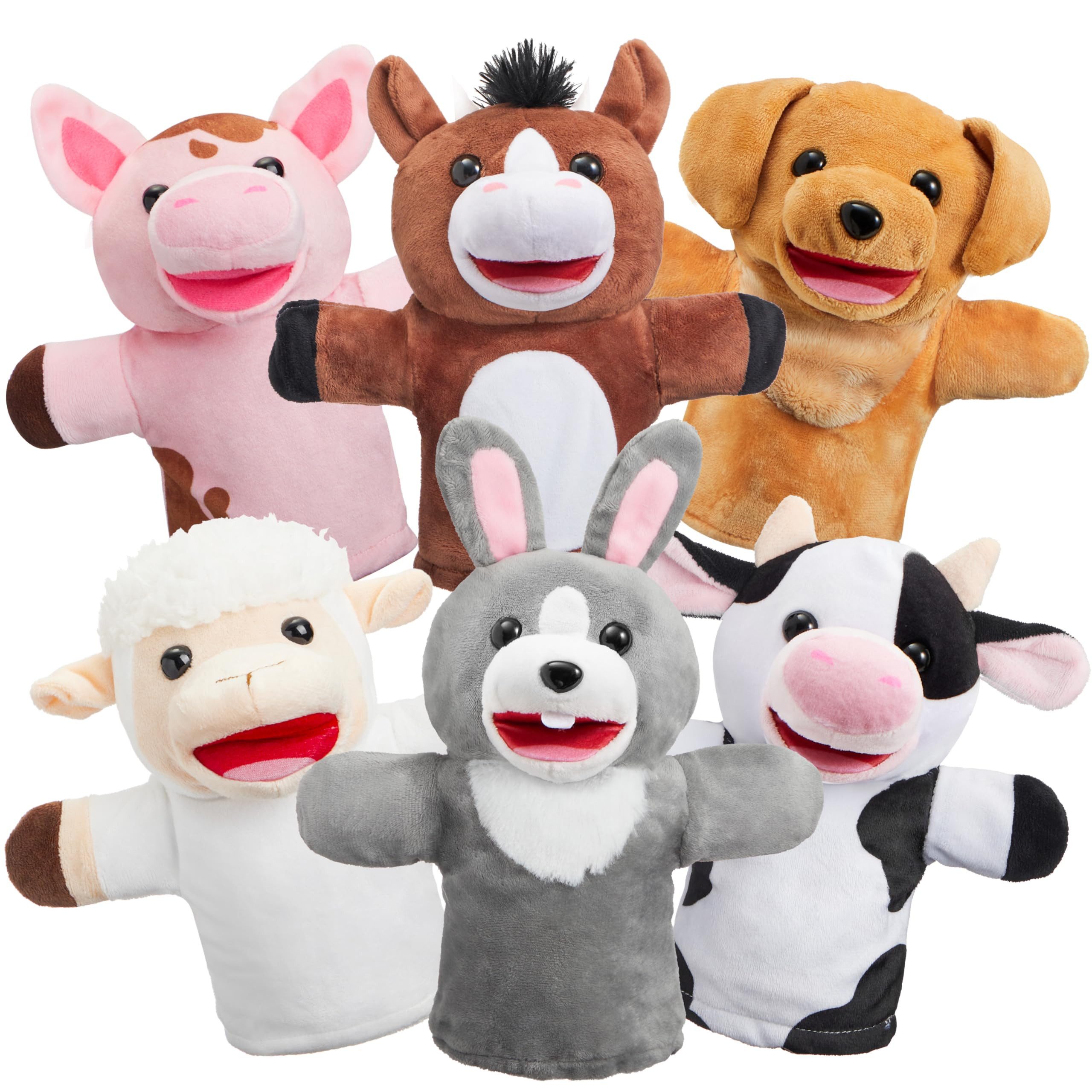 JOYIN Handpuppe JOYIN 6 Stück Tier Handpuppen Spielzeug Set für Kinder