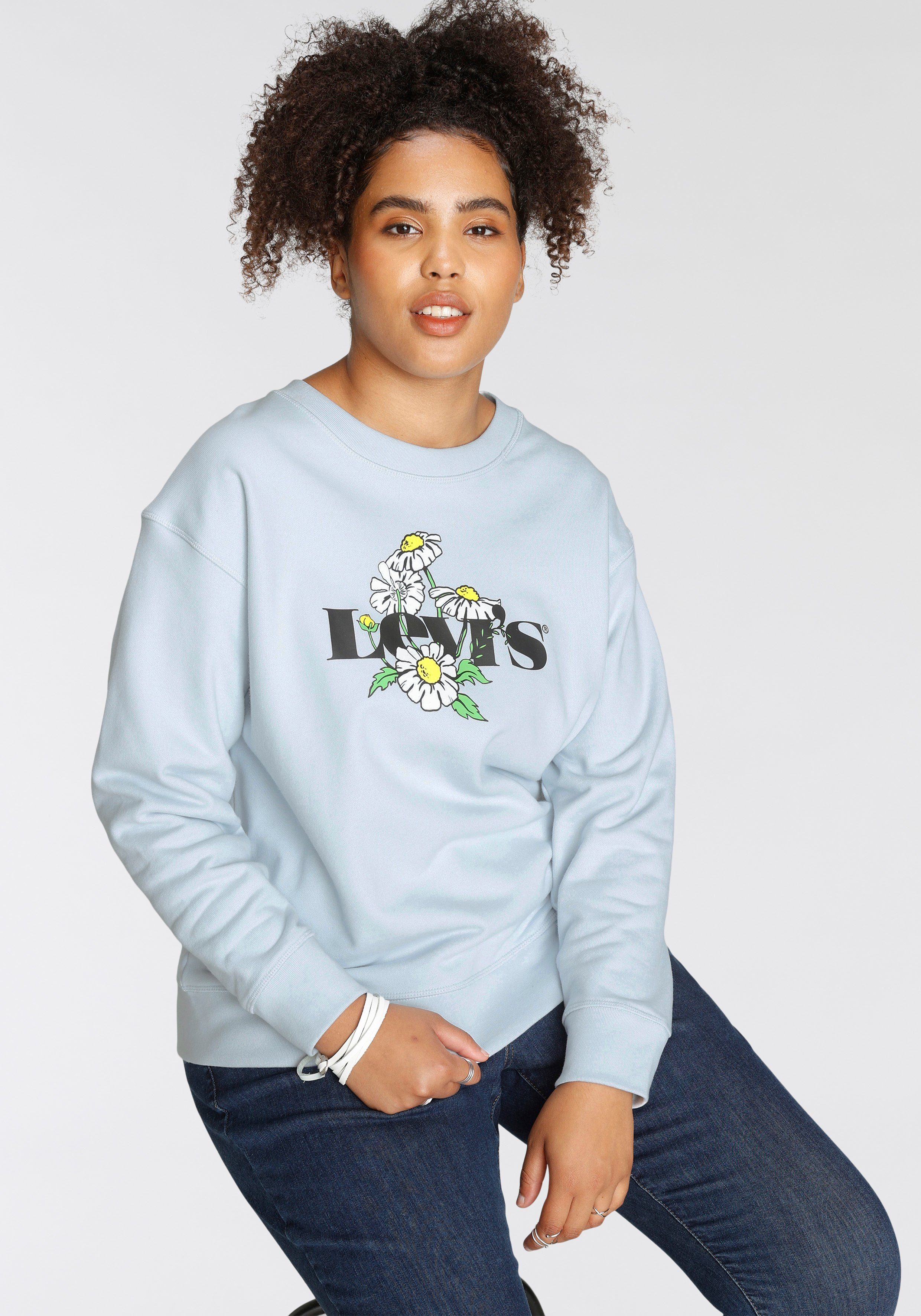 Levi's® Plus Sweatshirt GRAPHIC STANDARD CREW mit Blumenprint