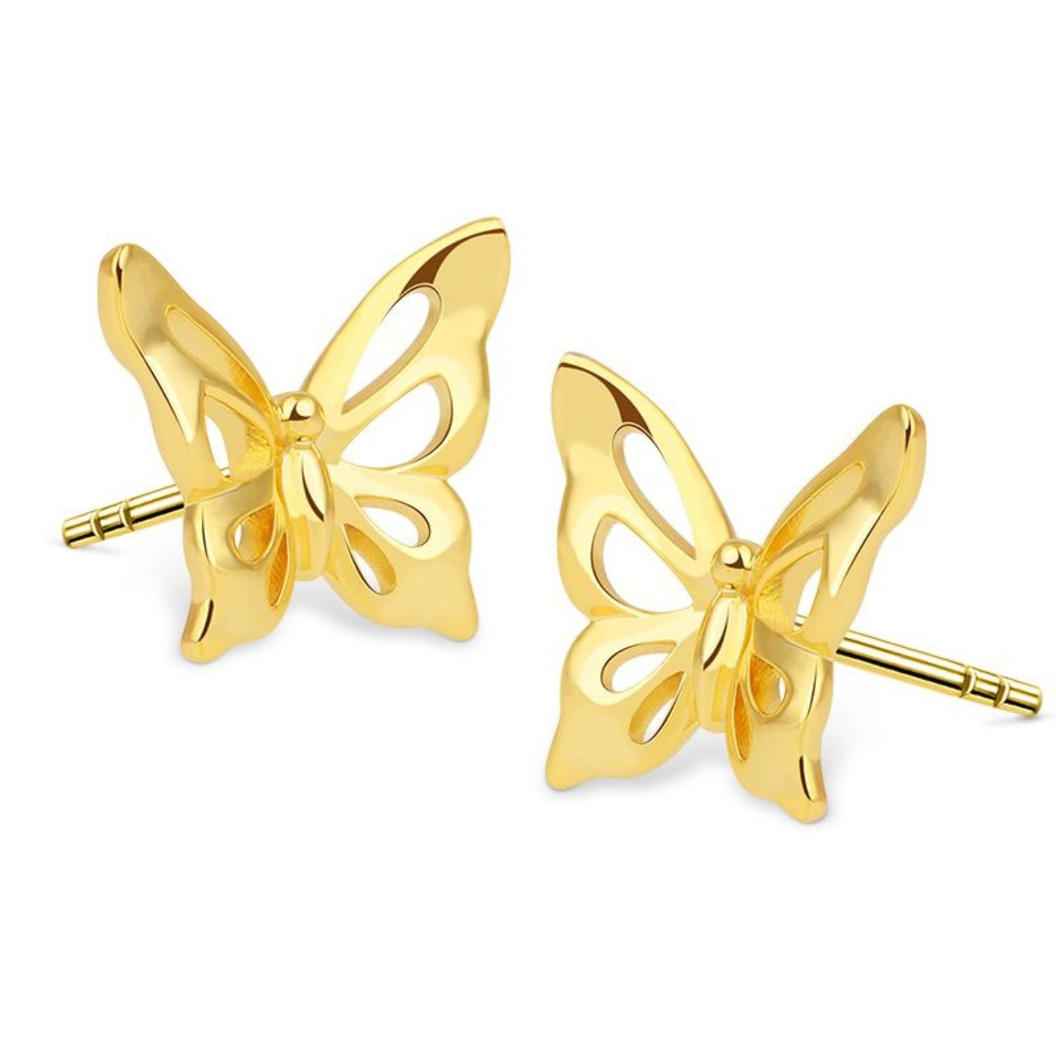 Gnoce Ohrring-Set Gnoce Ohrstecker Schmetterling EYE003 Silber vergoldet