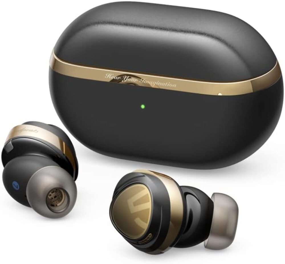 Soundpeats 12-mm-Bio-Verbundmembran und dynamischen Treibern In-Ear-Kopfhörer (Hochwertige Textur und Design mit Metall-Düse, exklusivem Lochdesign und stilvollem Finish für einzigartiges Aussehen., mit Geräuschunterdrückung und dynamischem Sound bieten LDAC & ENC)