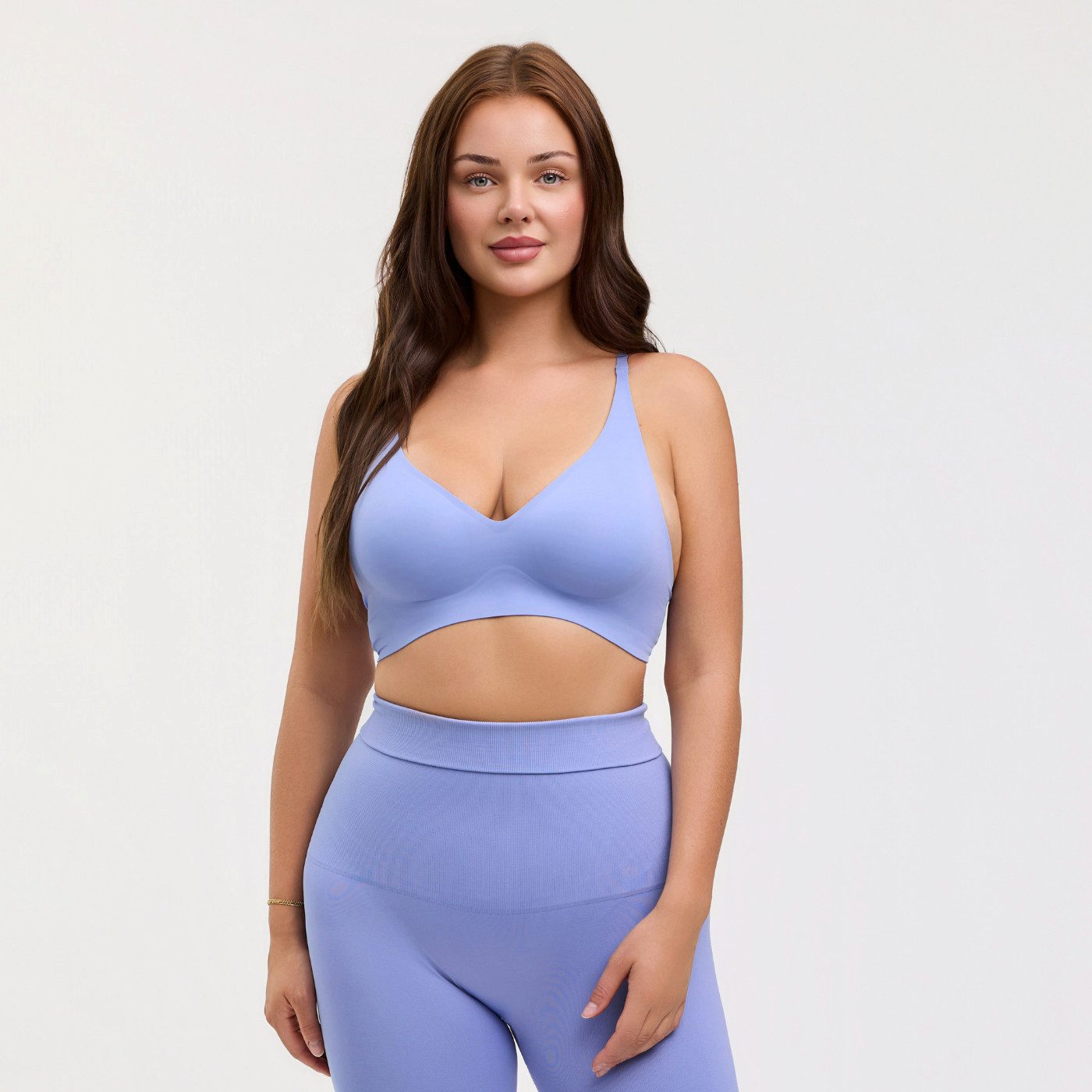cfab (creamy fabrics) Bügelloser BH Comfort Push-Up BH-Soft Violet-M (1-tlg)