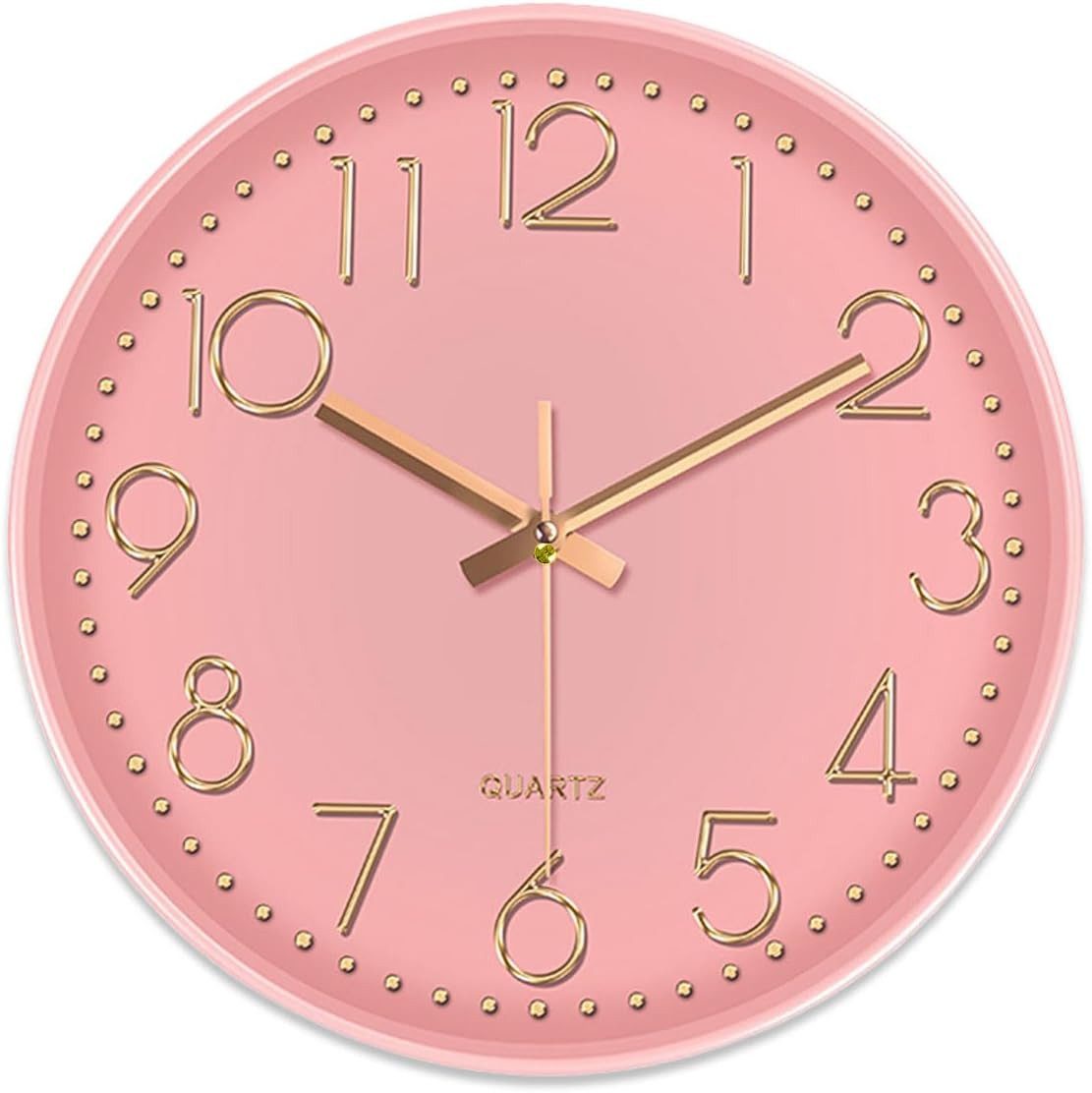 mixed24 Wanduhr 30cm Wanduhr Klassisch Analog Weiß Schwarz Rosa Roségold mo günstig online kaufen