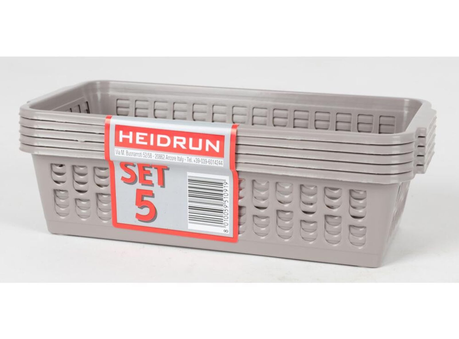 BURI Aufbewahrungsbox Körbchen 5er Set Rechteckig 20x10x5cm Aufbewahrung Kisten Boxen