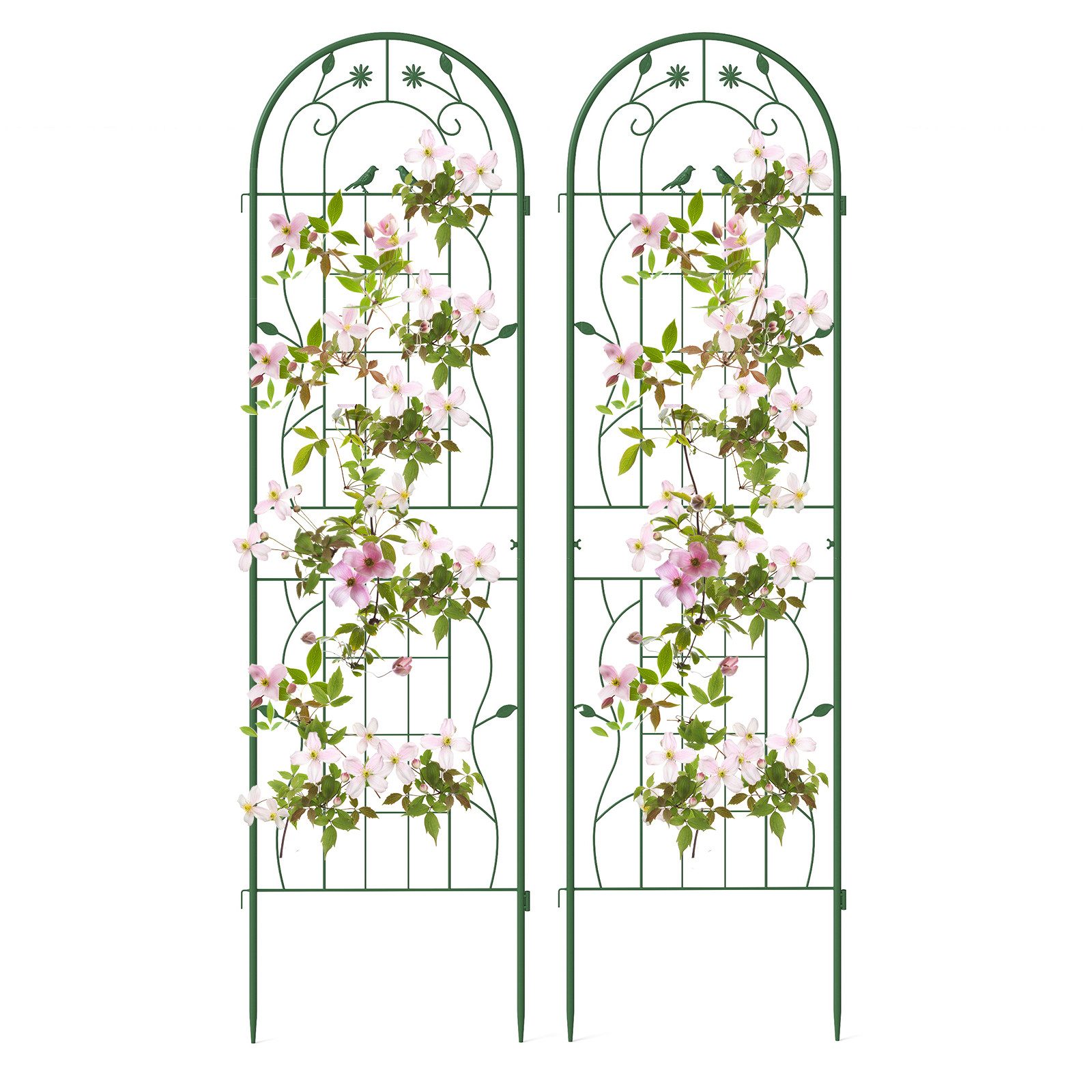 COSTWAY Gartenzaun, für Kletterpflanzen, Metall, 180x50 günstig online kaufen
