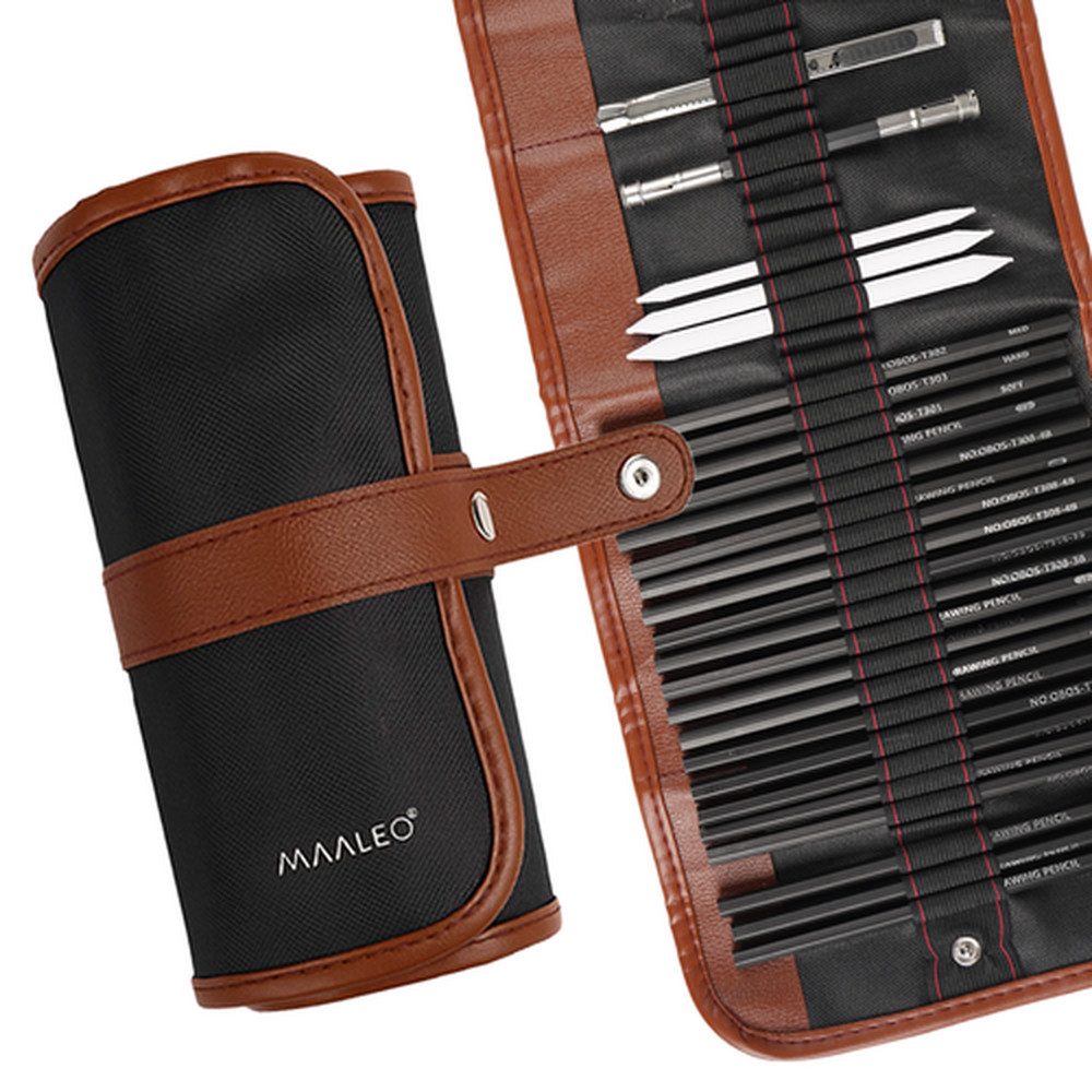 MAALEO Malstift Skizzier-Zeichenset Bleistifte, (Spar-Set, 29-tlg., zeichnen), perfekte Grundlage zum Skizzieren und Zeichnen