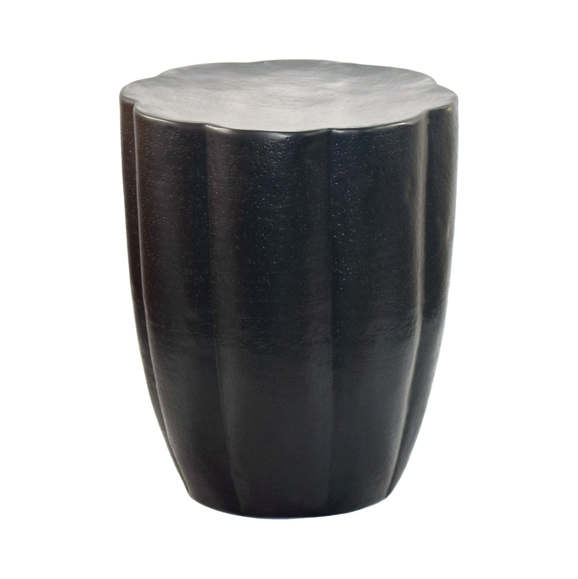 Wohnling Beistelltisch WL7.470 Aluminium Anstelltisch 41cm Schwarz Dekotisch Wohnzimmertisch (Kompakter Tisch für stilvolle Räume), Markante Form mit moderner Ausstrahlung