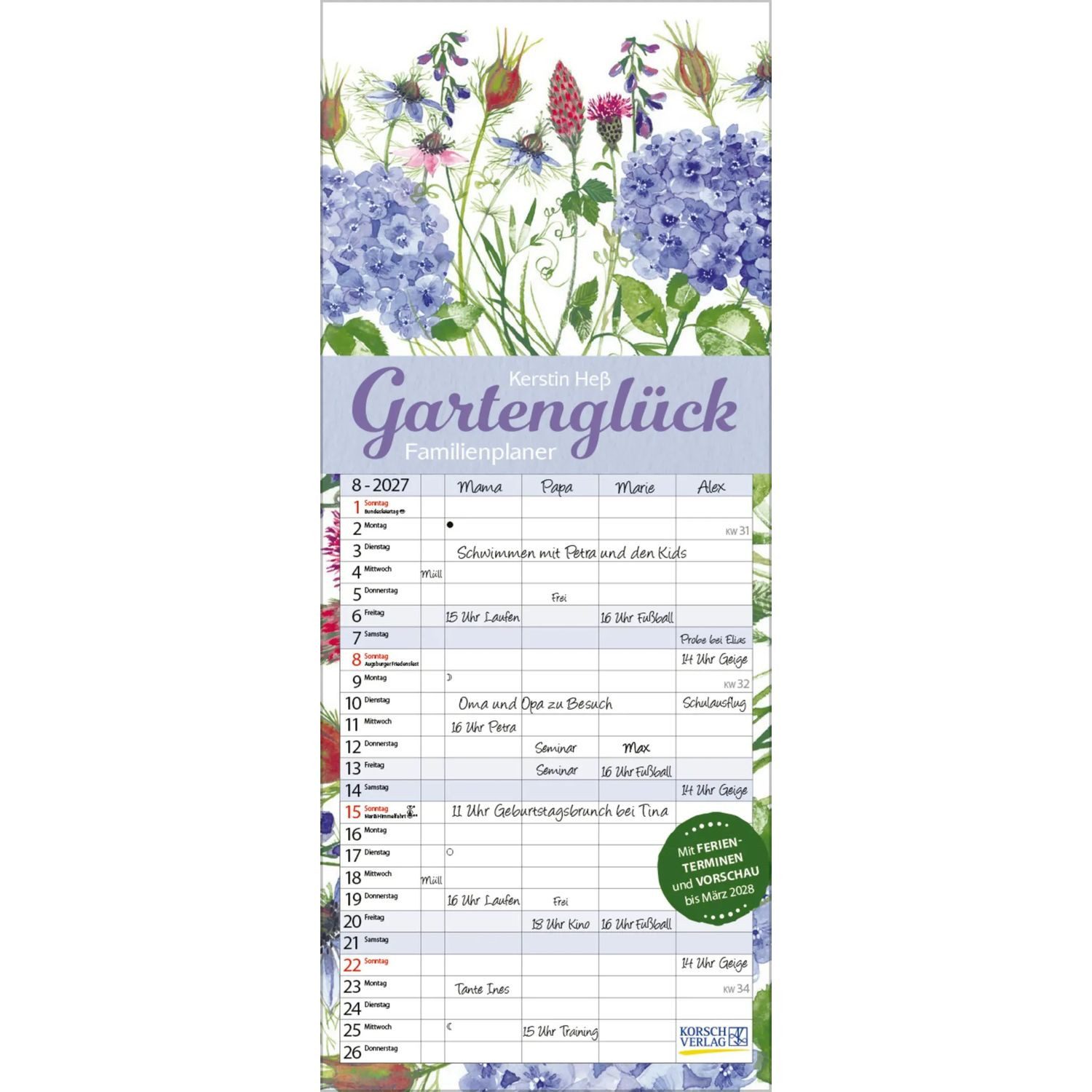 Korsch Verlag Wandkalender Gartenglück 2027